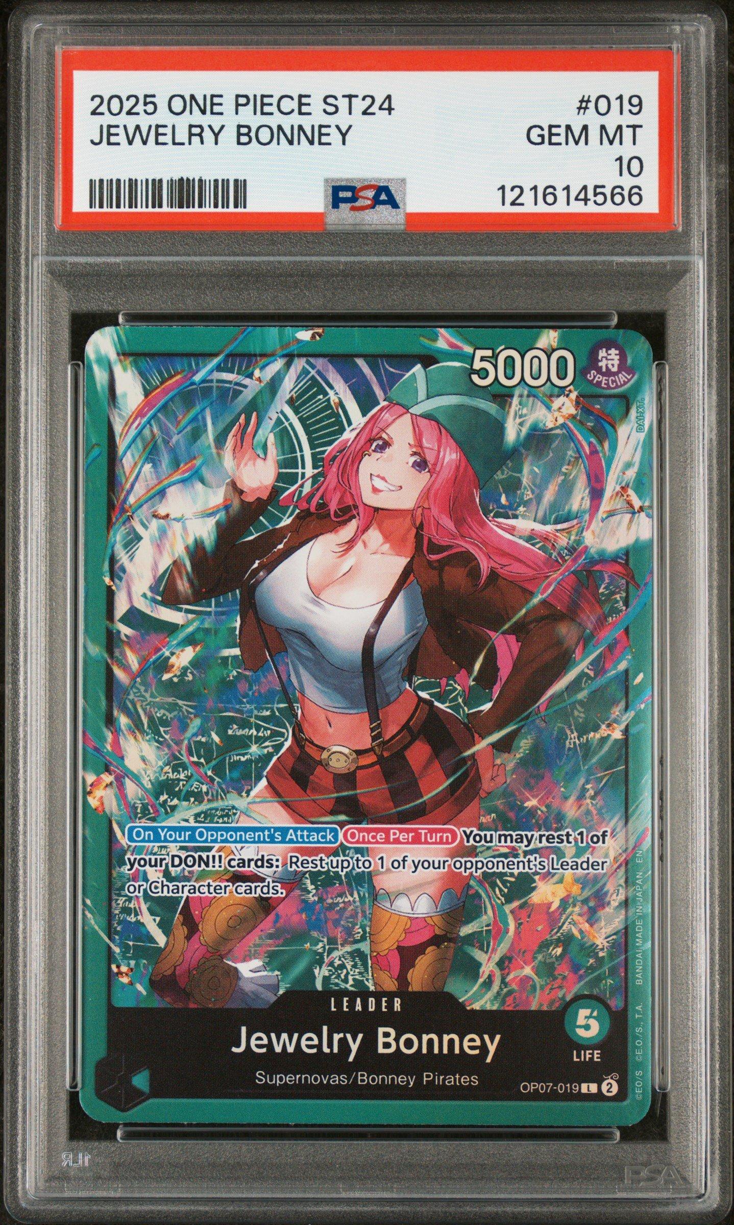 2025 One Piece Starter Deck St24-green Jewelry Bonney 019 Jewelry