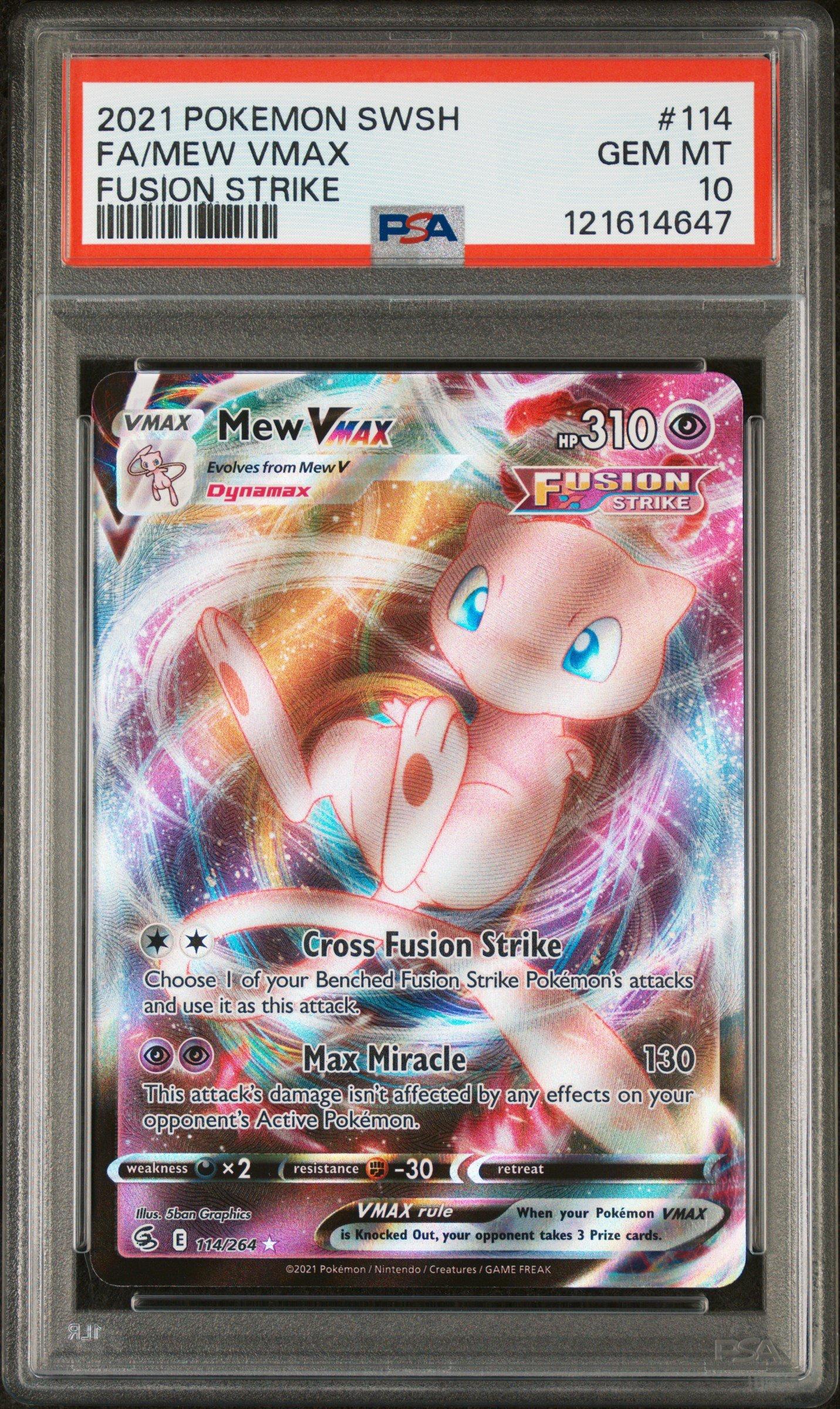 2021 Pokemon Sword & Shield Fusion Strike 114 Full Art/mew Vmax