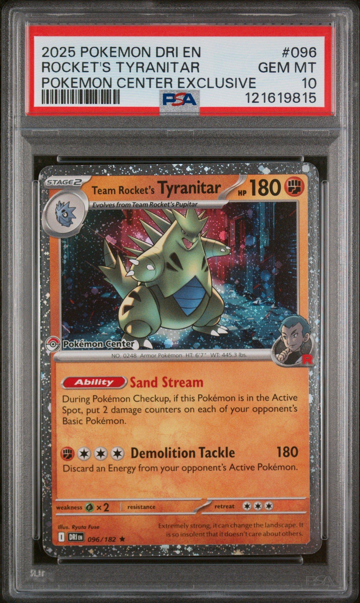 2025 Pokemon Dri En-destined Rivals 096 Team Rocket's Tyranitar