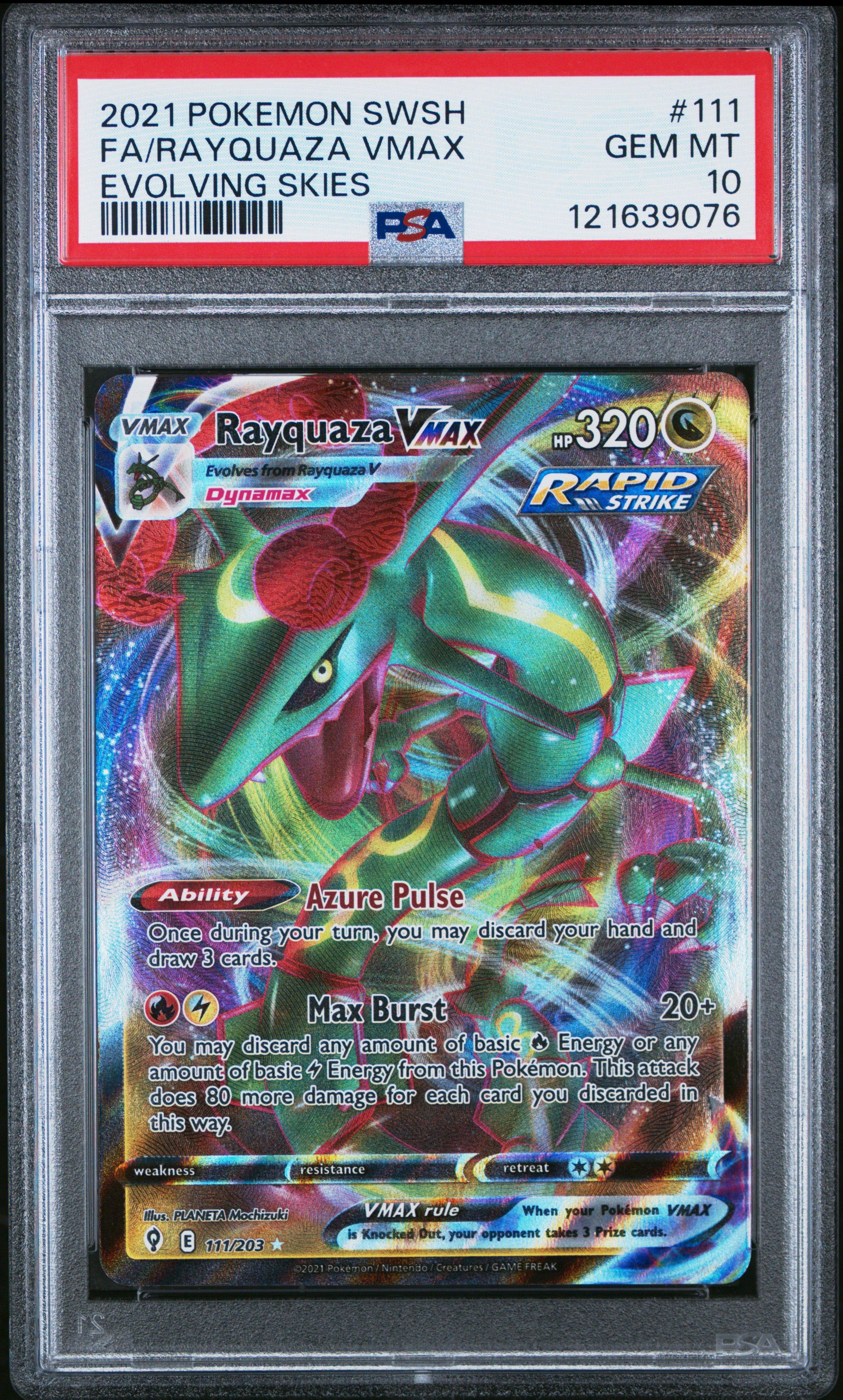 2021 Pokemon Sword & Shield Evolving Skies 111 Full Art/rayquaza