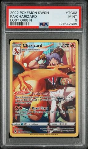 2022 Pokemon Sword & Shield Lost Origin Tg03 Full Art/charizard