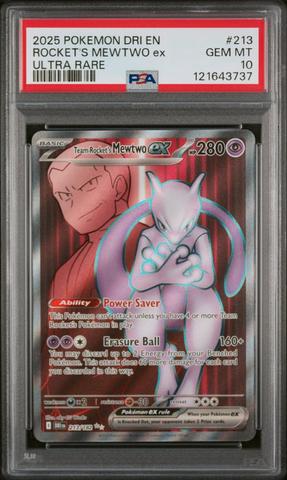 2025 Pokemon Dri En-destined Rivals 213 Team Rocket's Mewtwo Ex