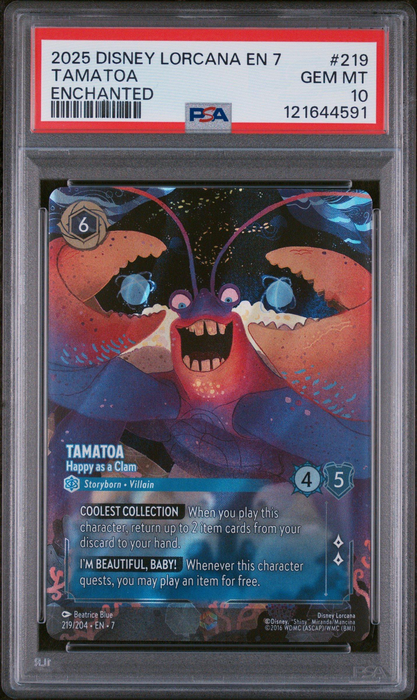 2025 Disney Lorcana En 7-archazia's Island 219 Tamatoa - Happy As