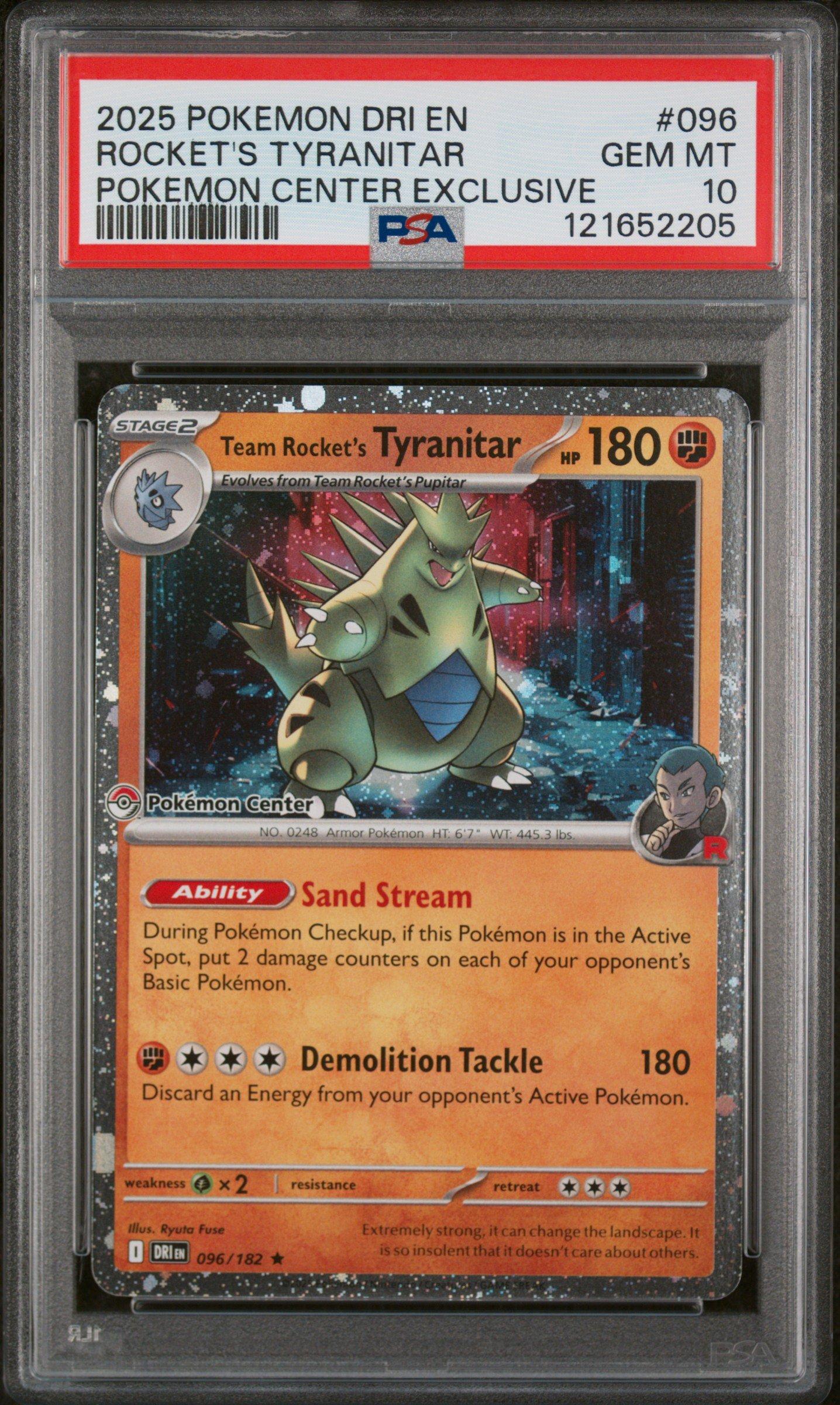 2025 Pokemon Dri En-destined Rivals 096 Team Rocket's Tyranitar
