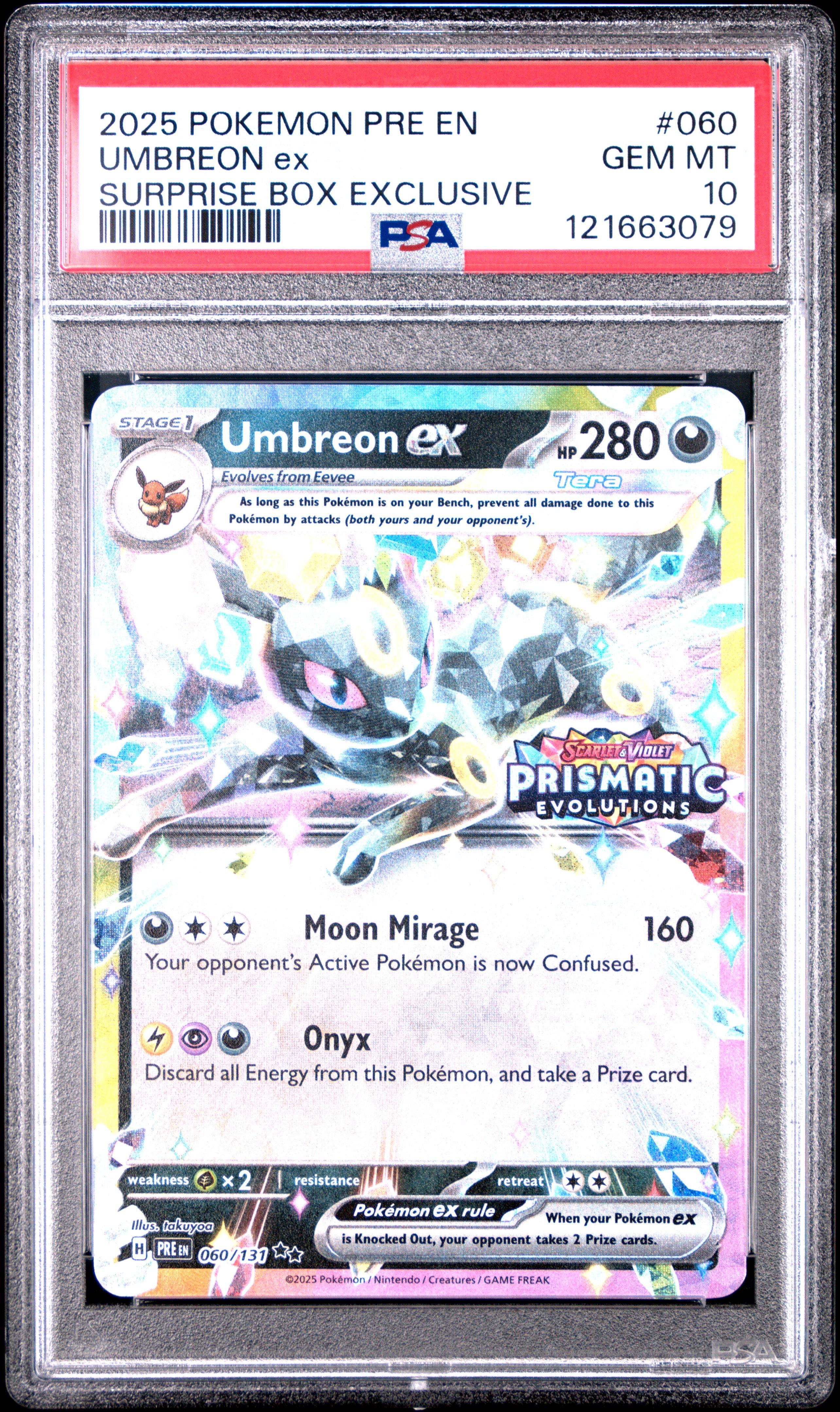 ポケモンカードゲーム Psa 10 Umbreon ex PSA 10 Umbreon EX Prismatic Evolutions Special Illustration Rare
