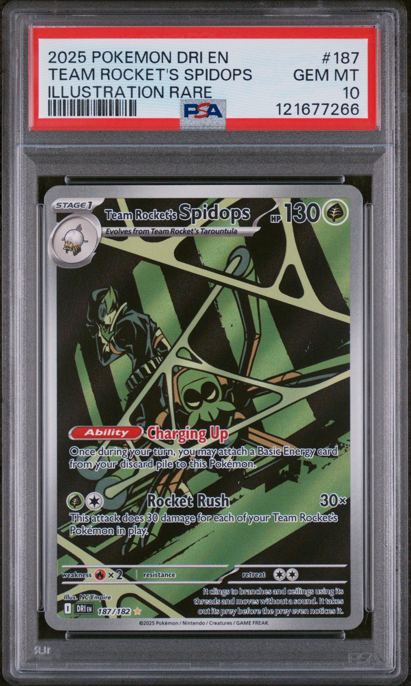 2025 Pokemon Dri En-destined Rivals 187 Team Rocket's Spidops
