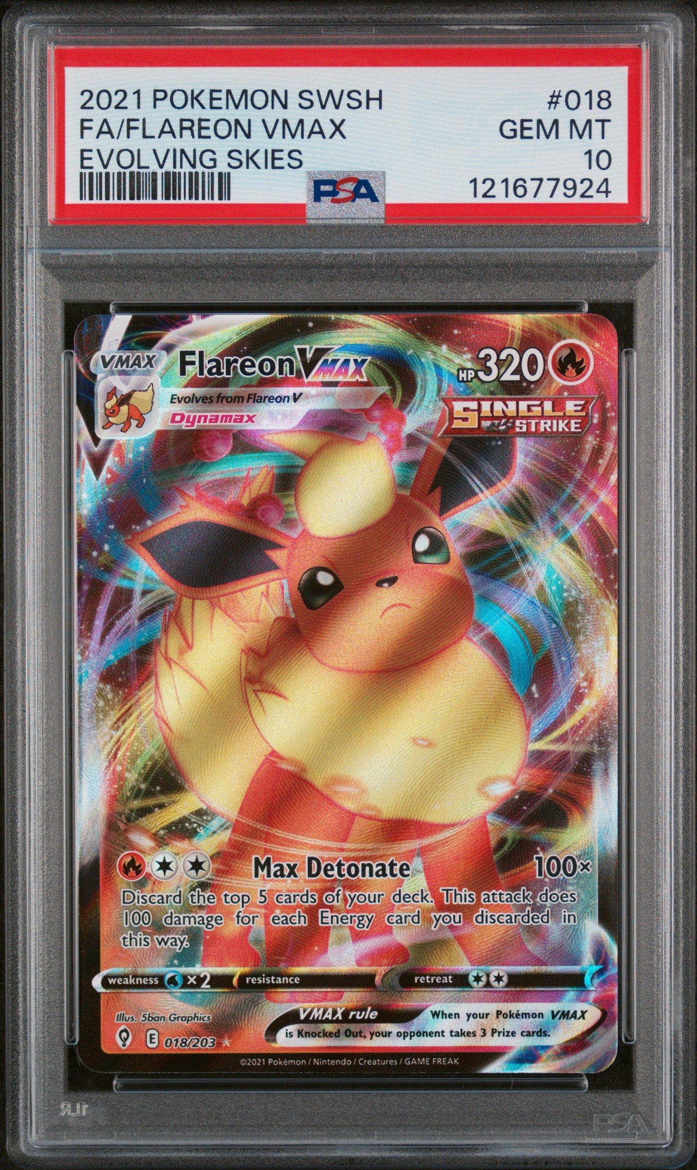 2021 Pokemon Sword & Shield Evolving Skies 018 Full Art/flareon