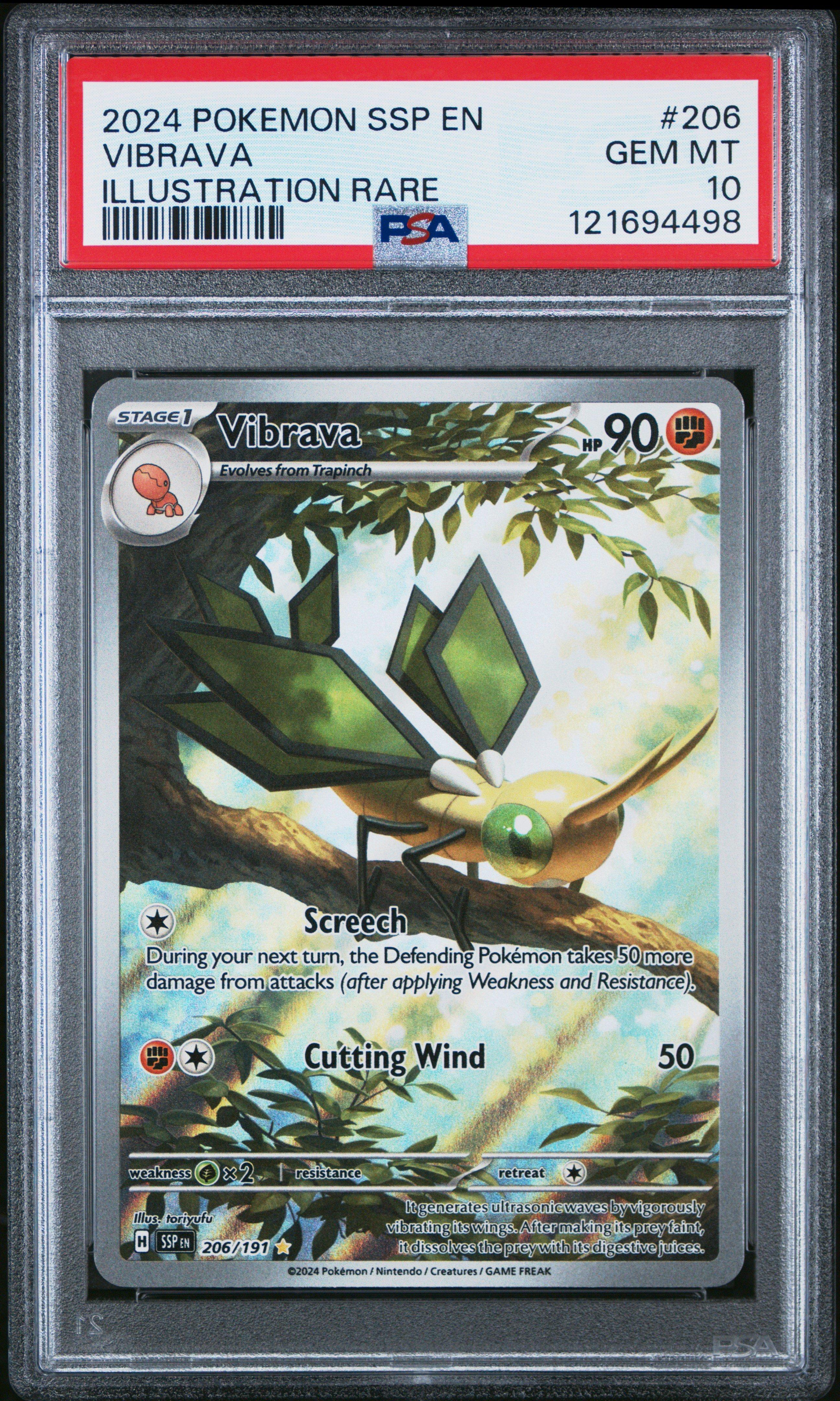 2024 Pokemon Ssp En-surging Sparks 206 Vibrava Illustration Rare