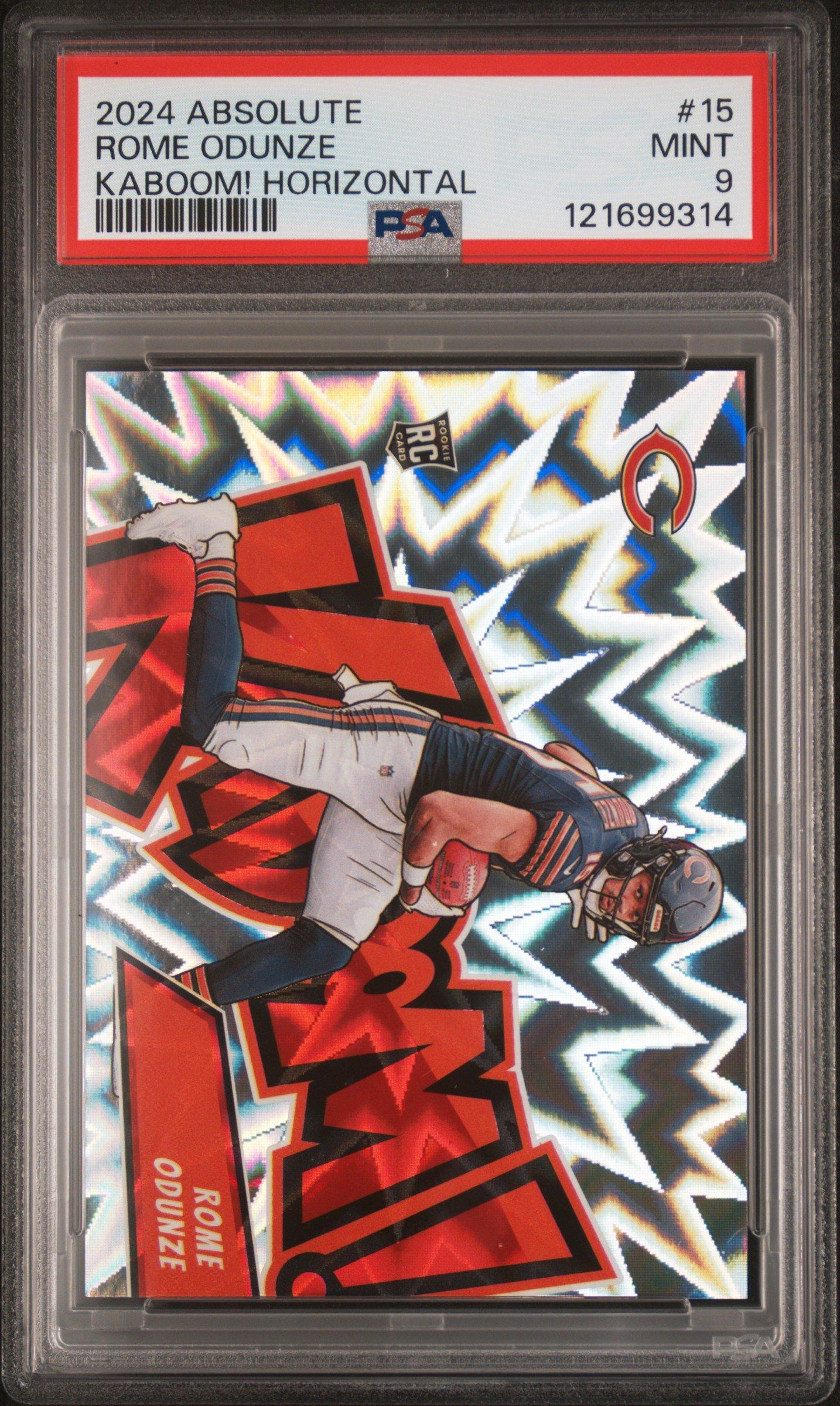 2024 Panini Absolute Kaboom! Horizontal 15 Rome Odunze PSA 9