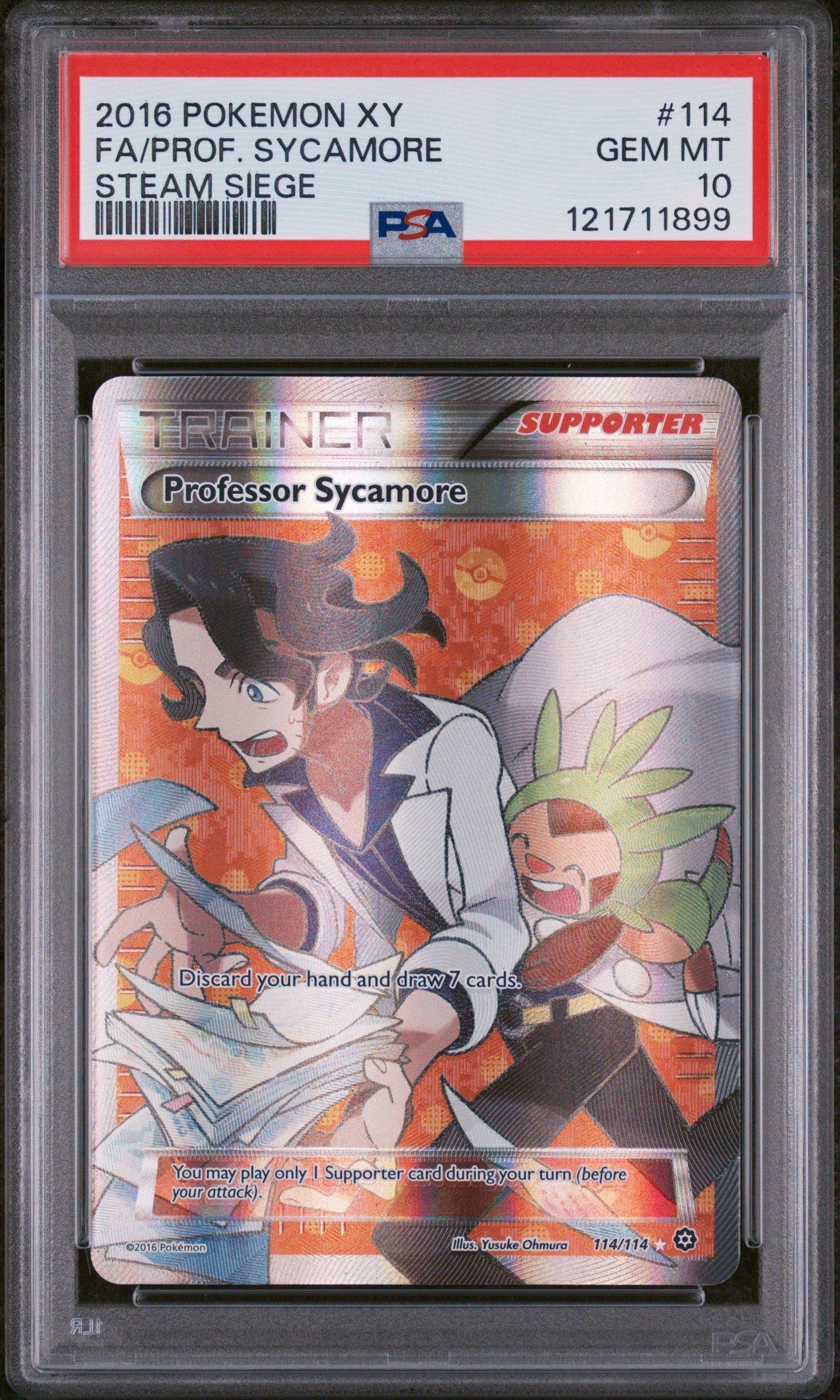 2016 Pokemon Xy Steam Siege 114 Full Art/professor Sycamore PSA 10 Graded  Card | GameStop