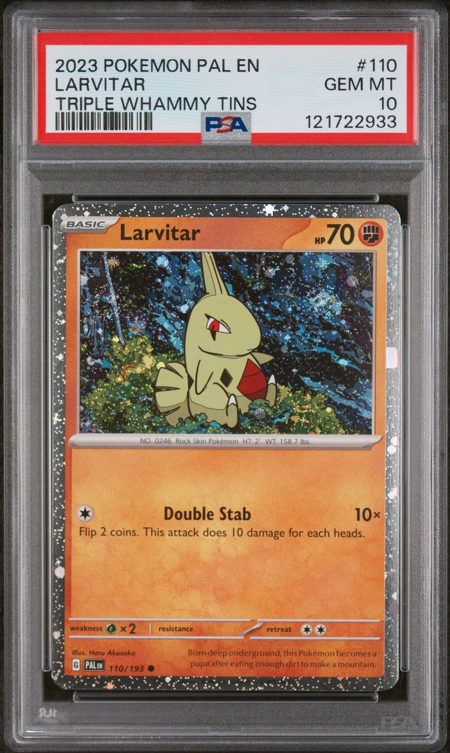 pokemon larvitar card Fighting Colorless Rock Smash (10+) Flip a coin Pokemon - Larvitar (41/124) -