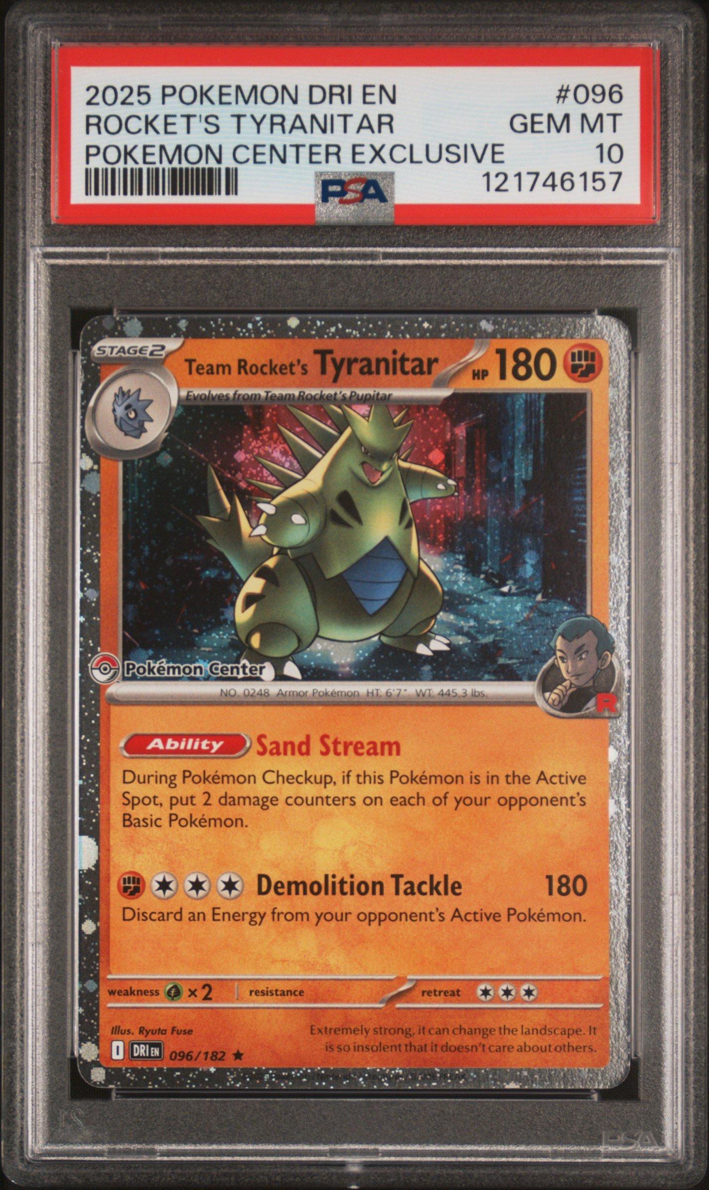 2025 Pokemon Dri En-destined Rivals 096 Team Rocket's Tyranitar