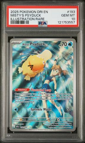 ドナルドダック　PSA10 2025 Pokemon Dri En-destined Rivals 193 Misty's Psyduck