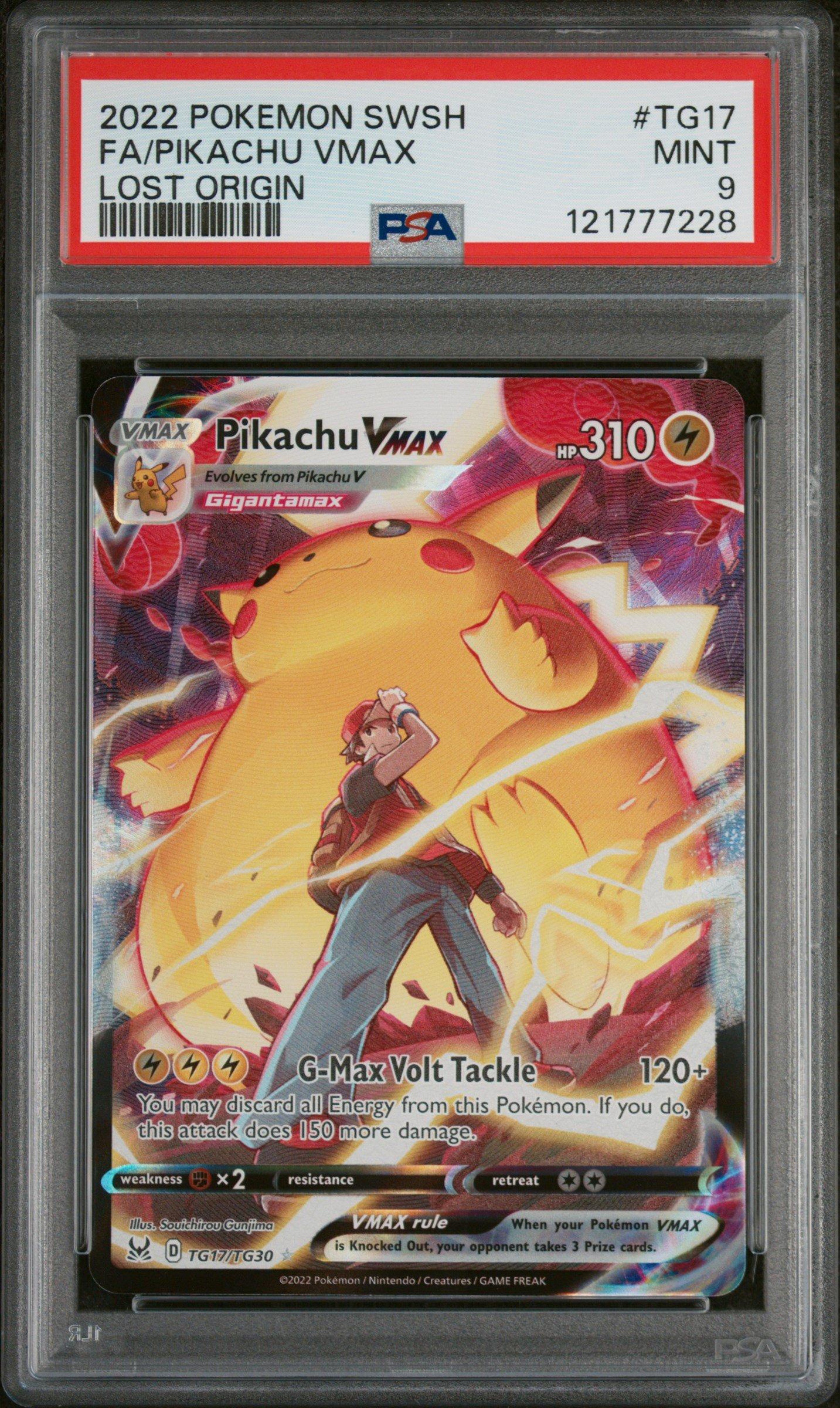 2022 Pokemon Sword & Shield Lost Origin Tg17 Full Art/pikachu Vmax