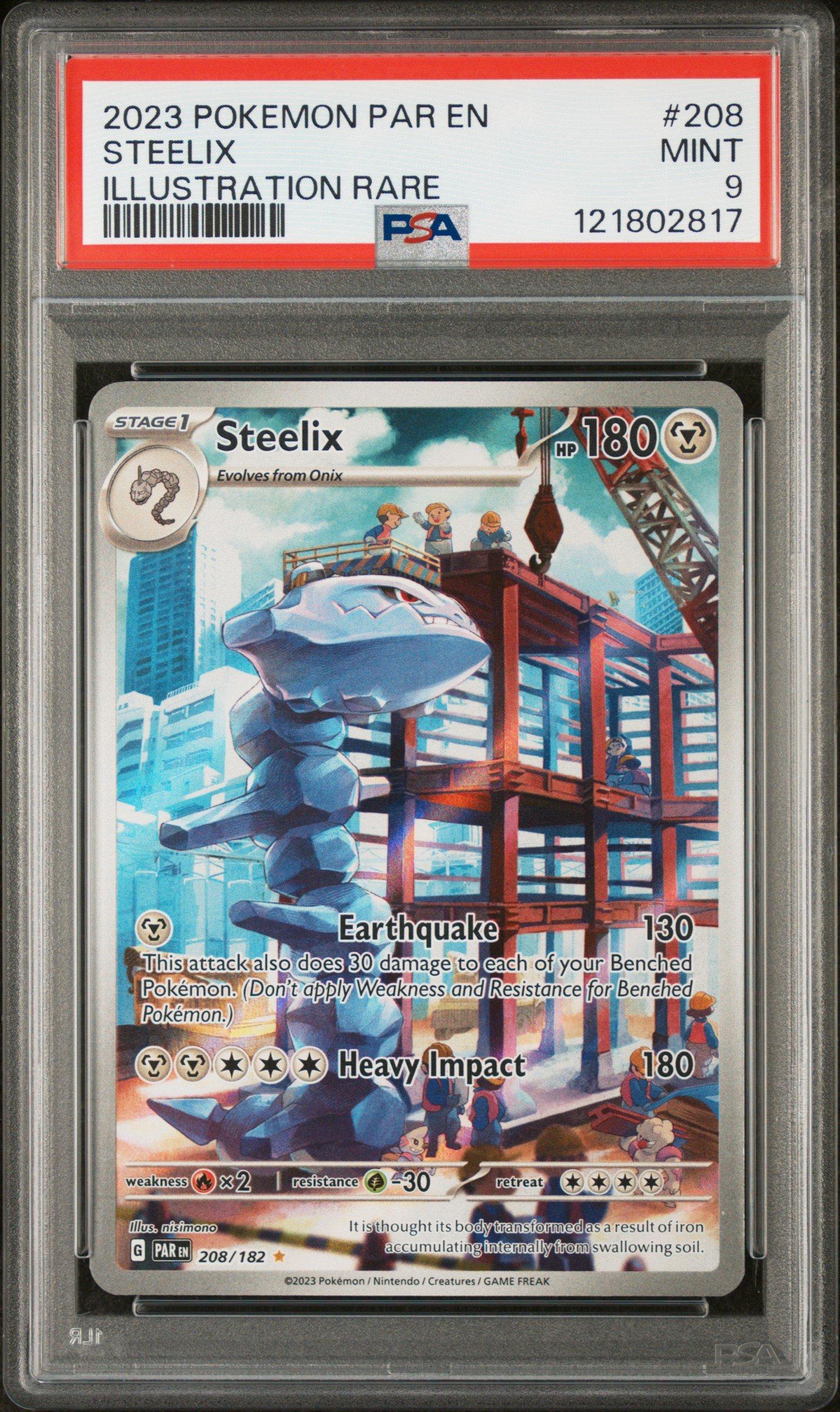 2023 Pokemon Par En-paradox Rift 208 Steelix Illustration Rare PSA