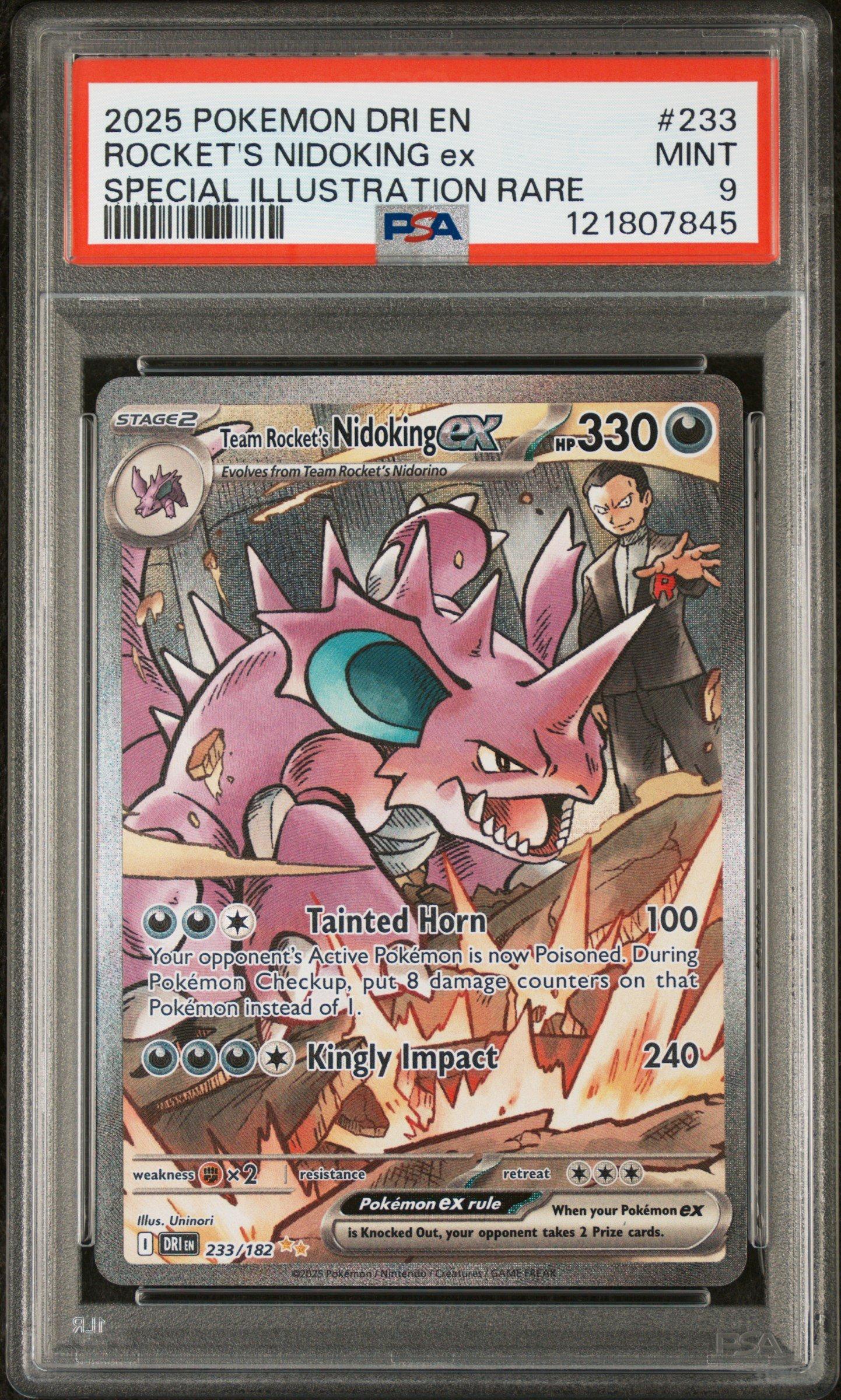ニドキング　デルタ種　psa9 2025 Pokemon Dri En-destined Rivals 233 Team Rocket's Nidoking Ex