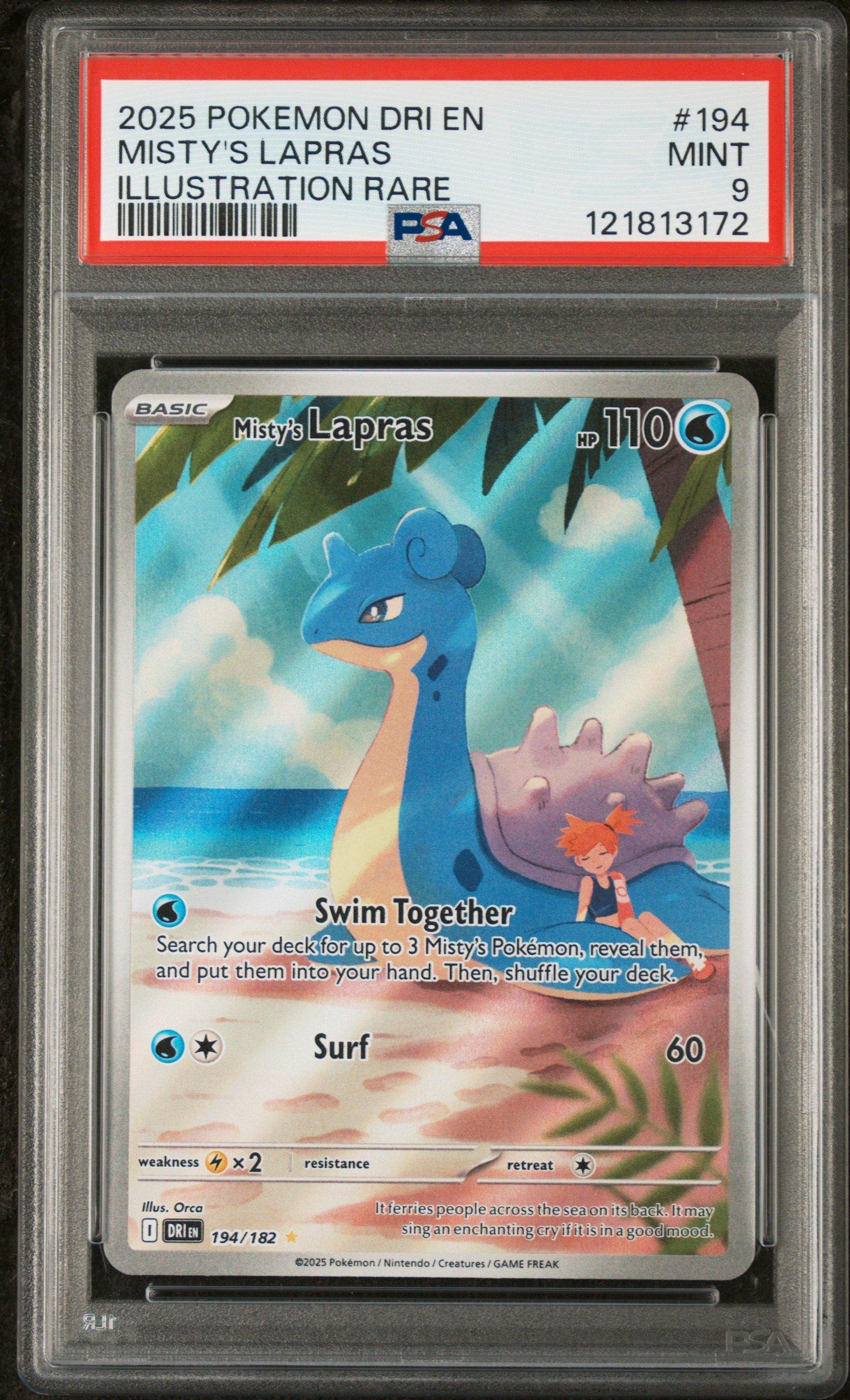 2025 Pokemon Dri En-destined Rivals 194 Misty's Lapras