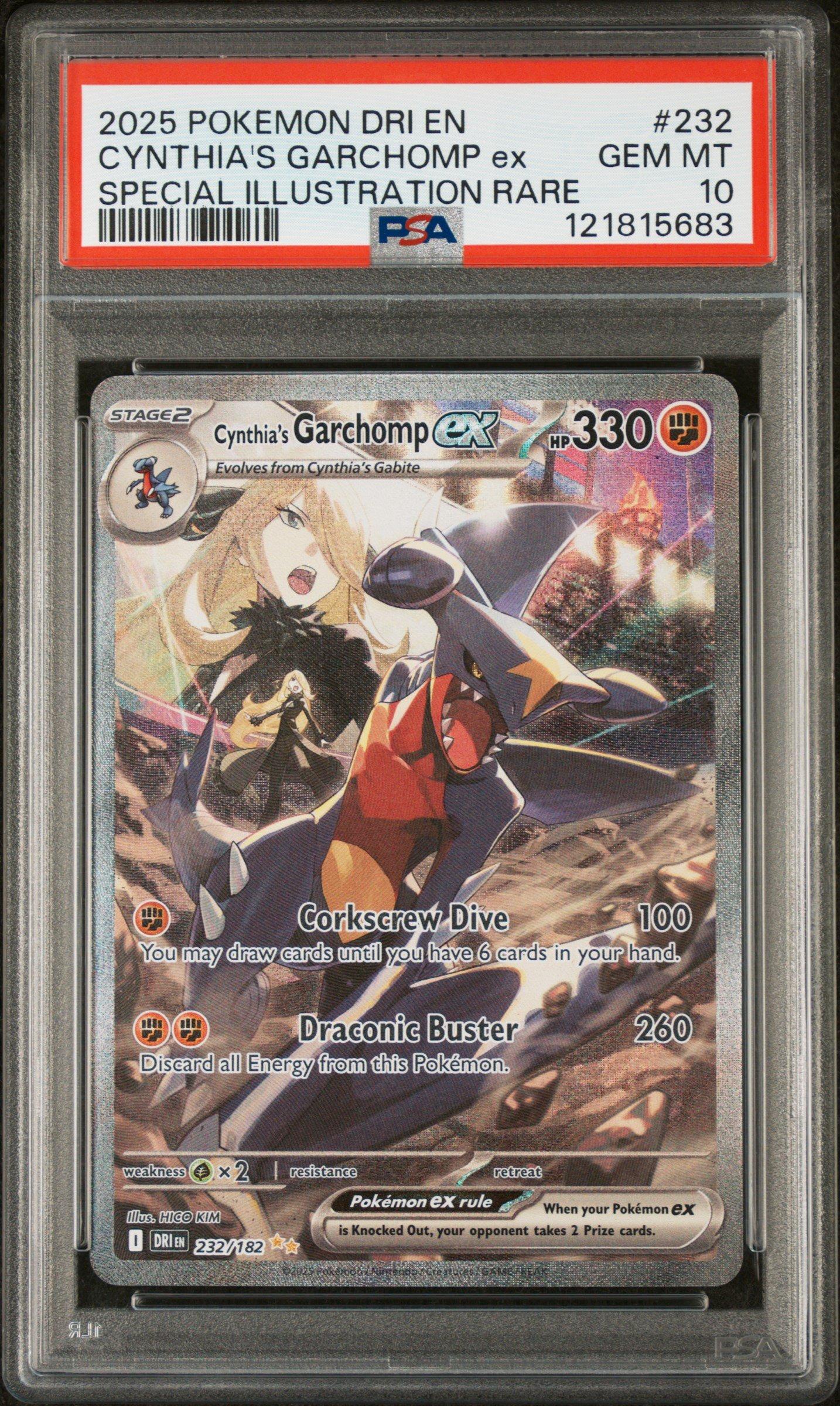 2025 Pokemon Dri En-destined Rivals 232 Cynthia's Garchomp Ex