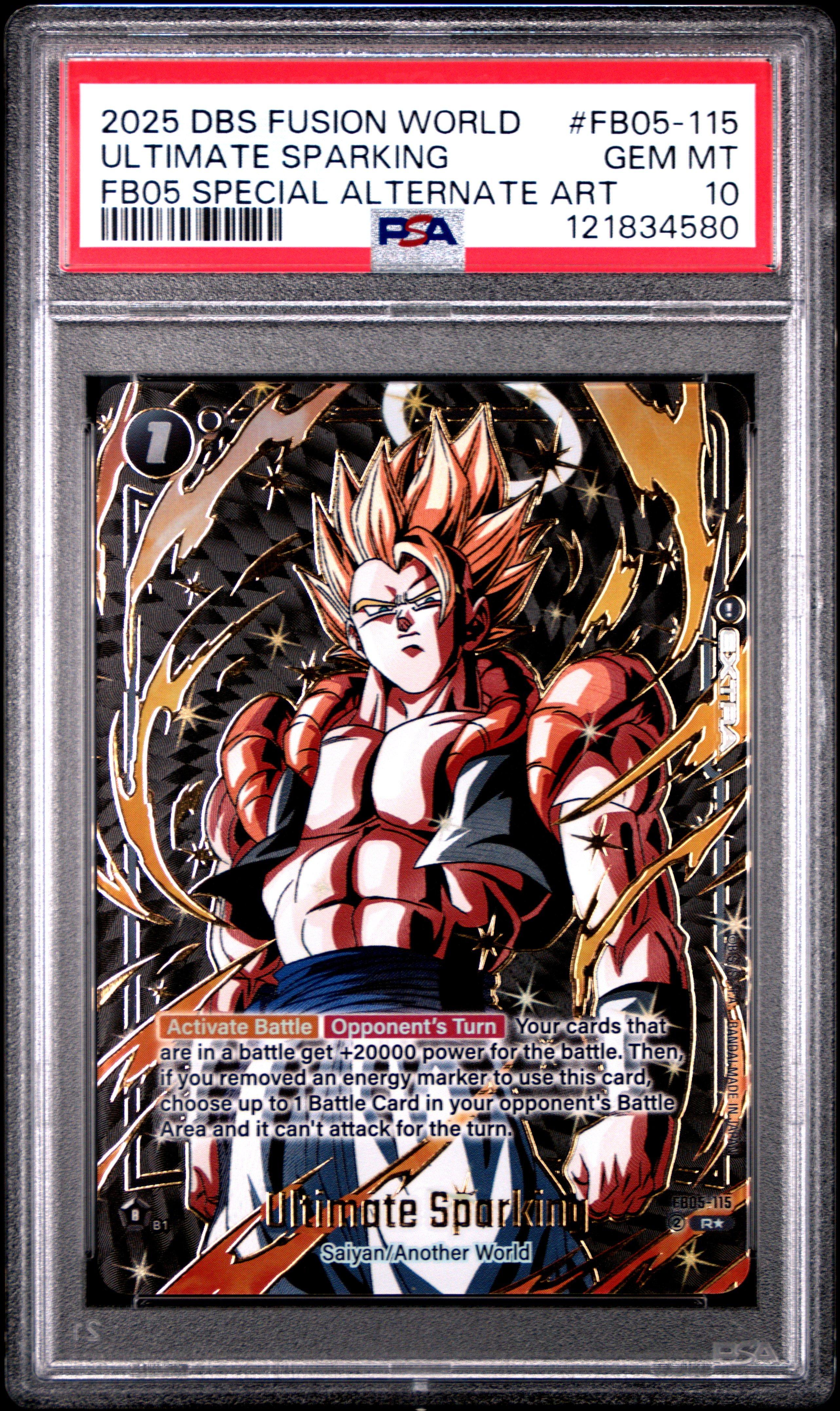 2025 Dragon Ball Super Card Game Fusion World Rivals Clash Fb05-115 Ultimate Sparking Fb05 Special Alternate Art PSA 10