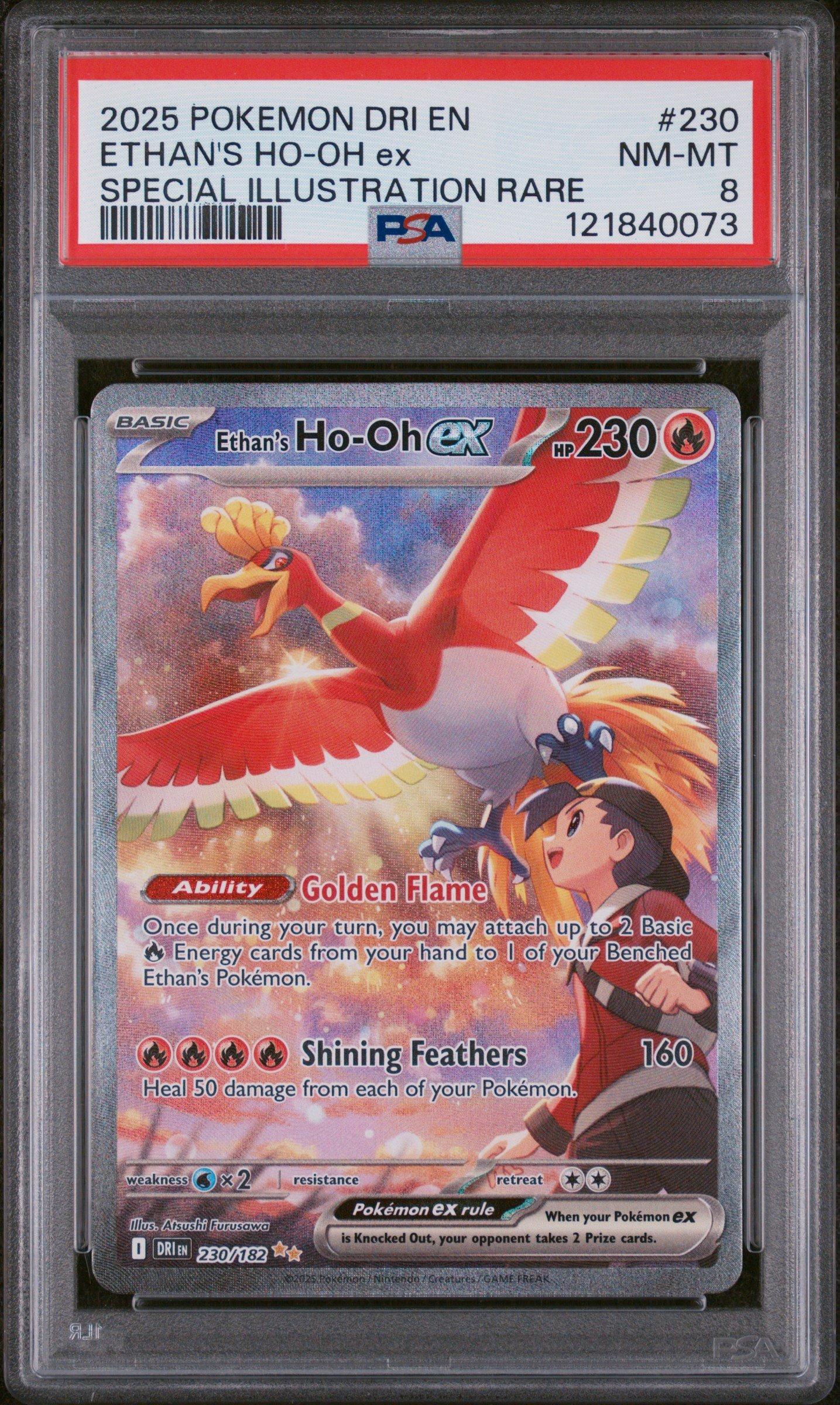 2025 Pokemon Dri En-destined Rivals 230 Ethan's Ho-oh Ex Special