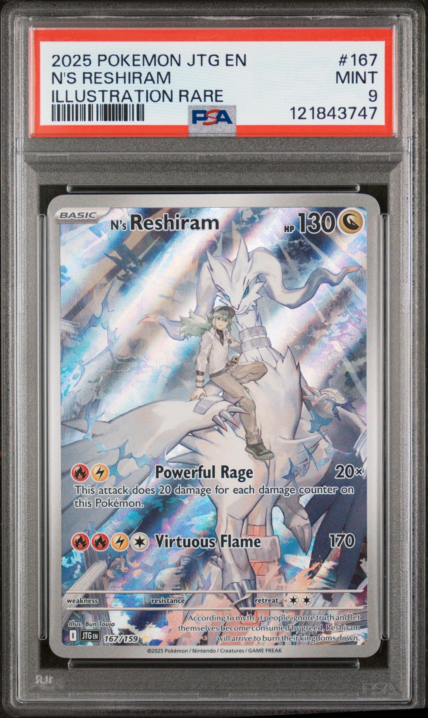 2025 Pokemon Jtg En-journey Together 167 N's Reshiram Illustration