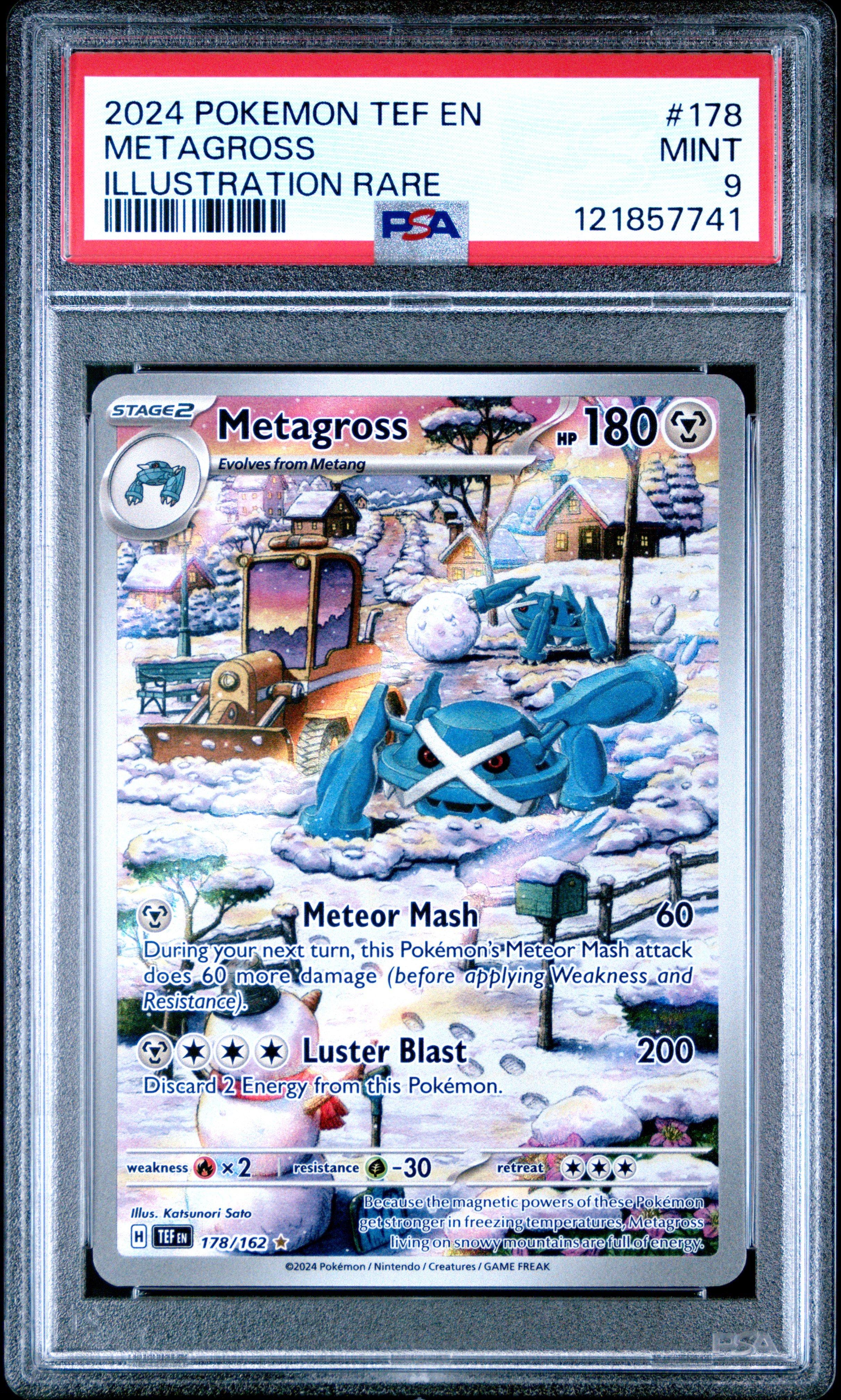 2024 Pokemon Tef En-temporal Forces 178 Metagross Illustration