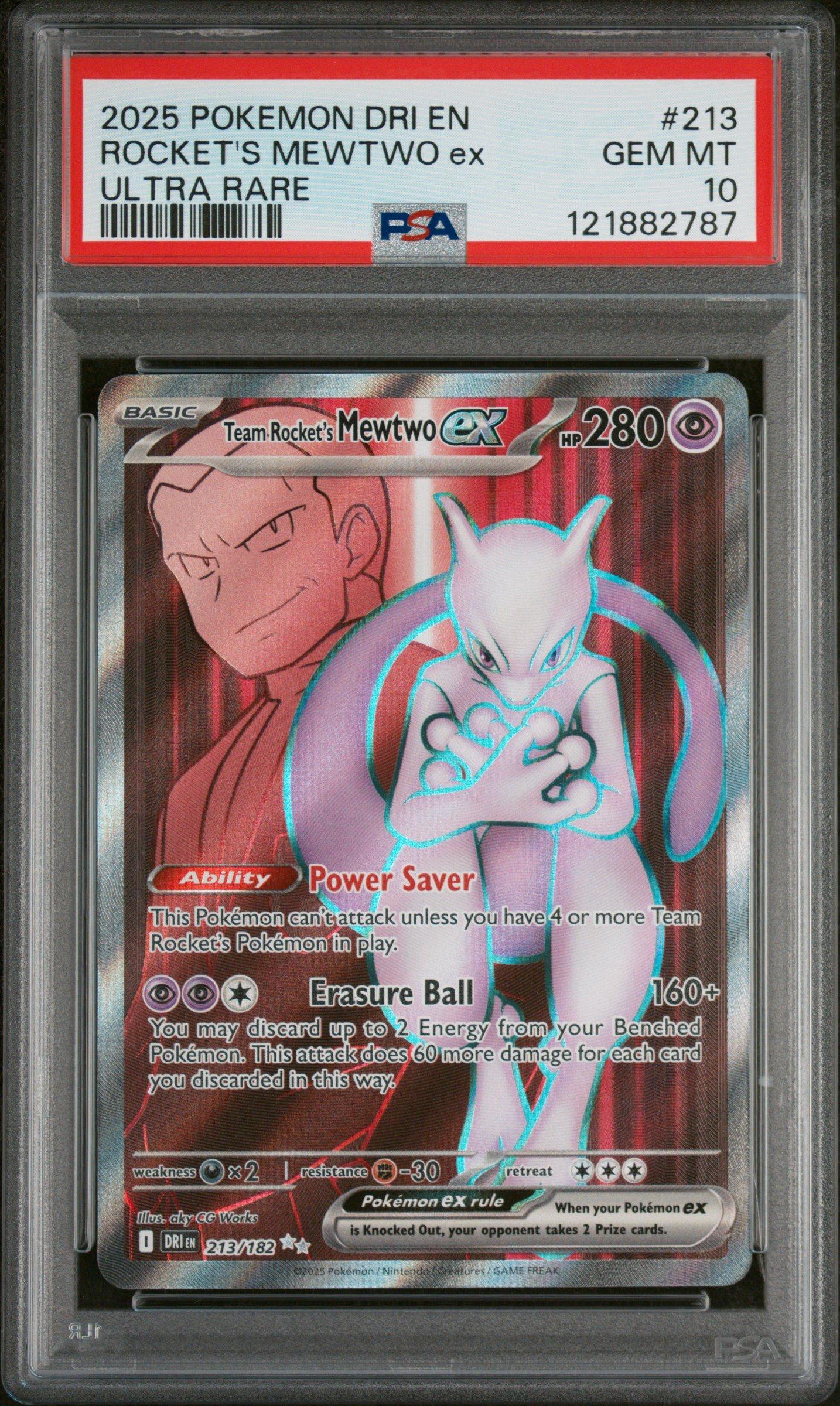 2025 Pokemon Dri En-destined Rivals 213 Team Rocket's Mewtwo Ex