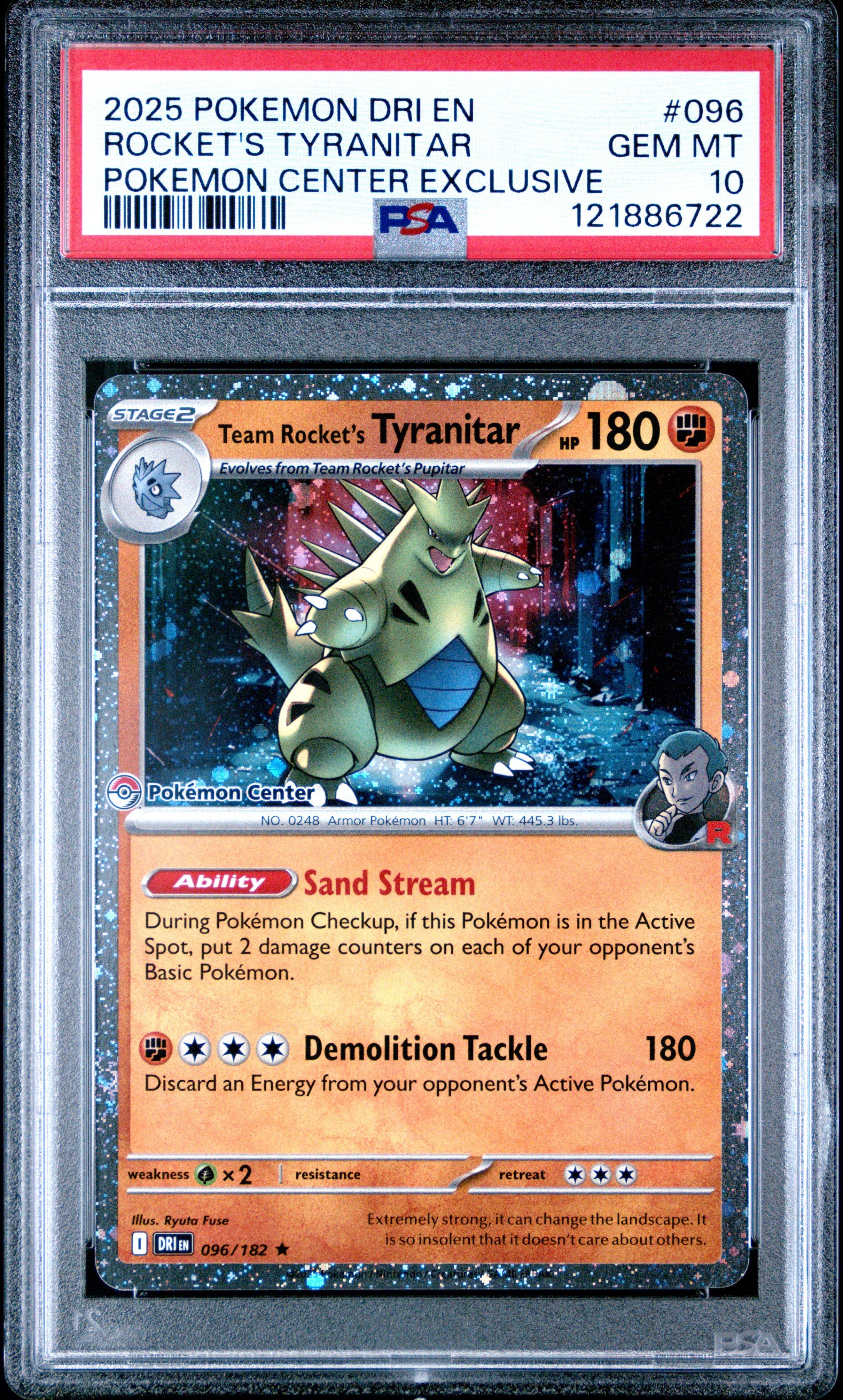 2025 Pokemon Dri En-destined Rivals 096 Team Rocket's Tyranitar
