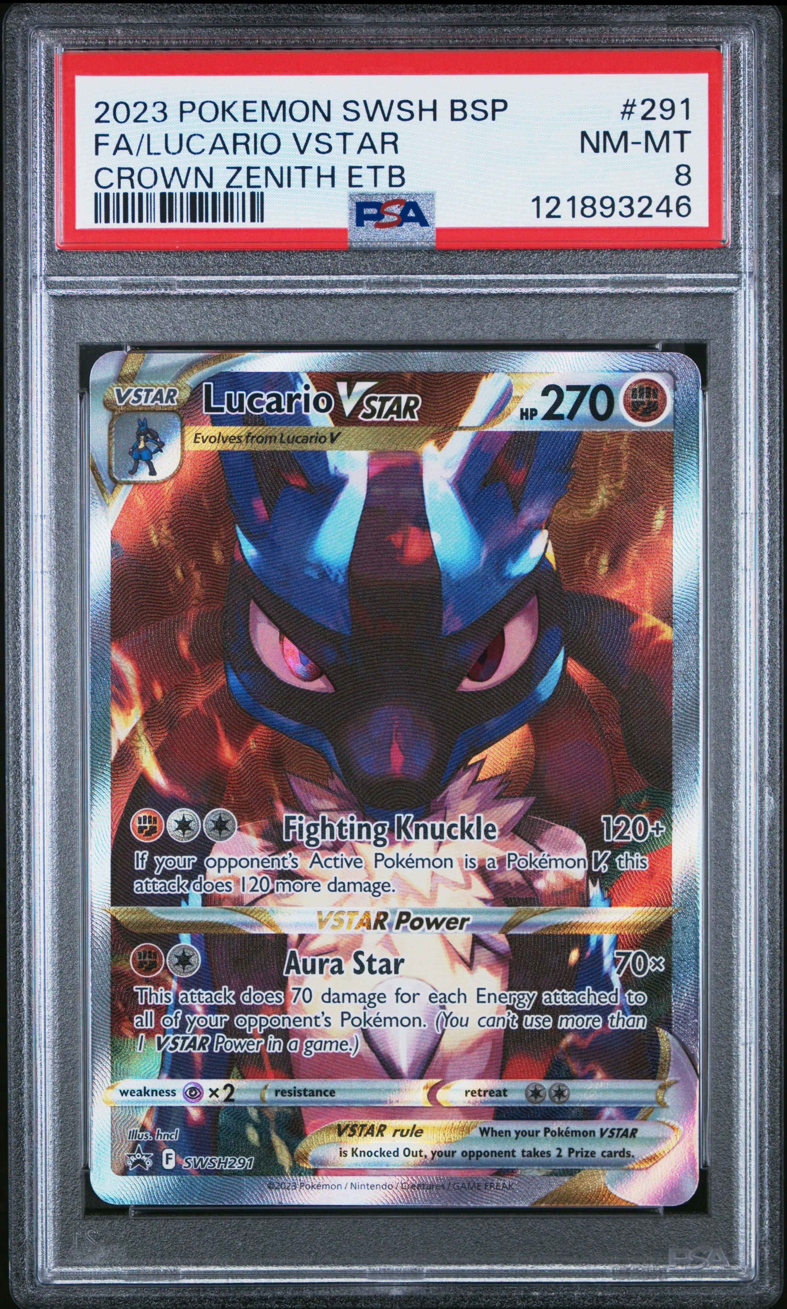 2023 Pokemon Swsh Black Star Promo 291 Full Art/lucario Vstar