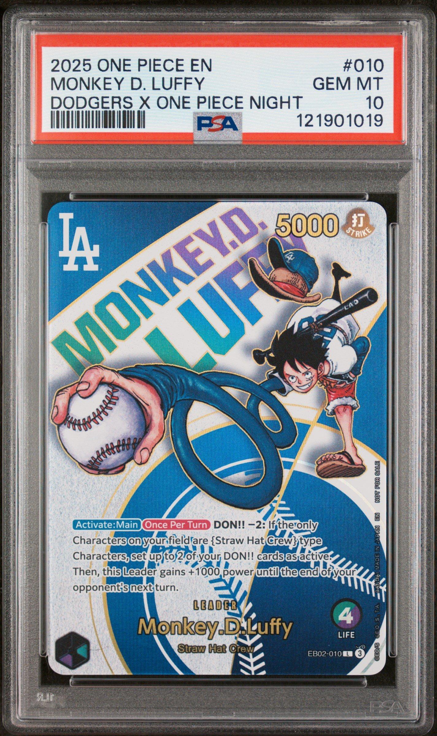 PSA10ドジャースルフィMonkey D. Luffy Dodgers PSA10ドジャースルフィMonkey D. Luffy Dodgers