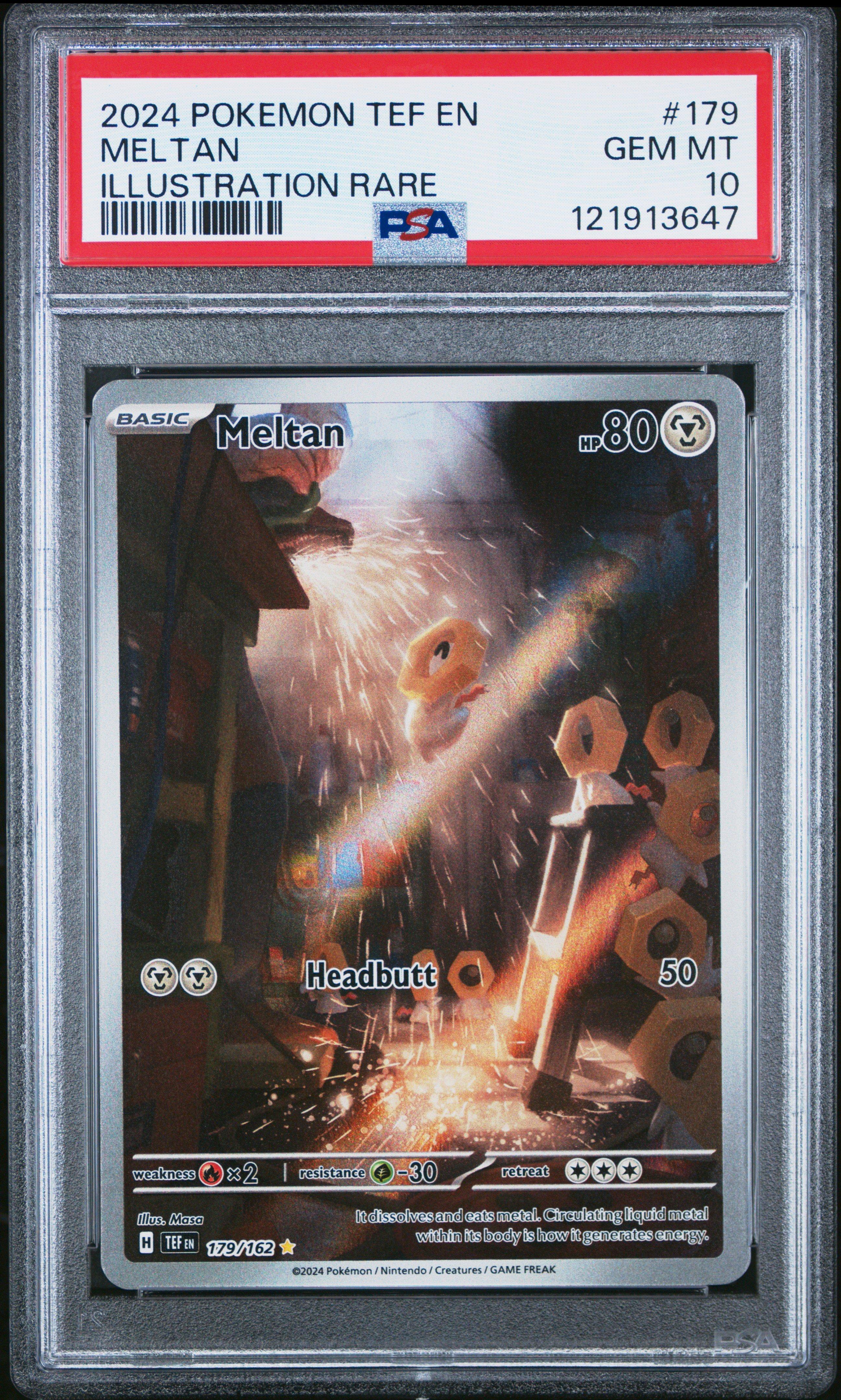 2024 Pokemon Tef En-temporal Forces 179 Meltan Illustration Rare PSA 10  Graded Card | GameStop