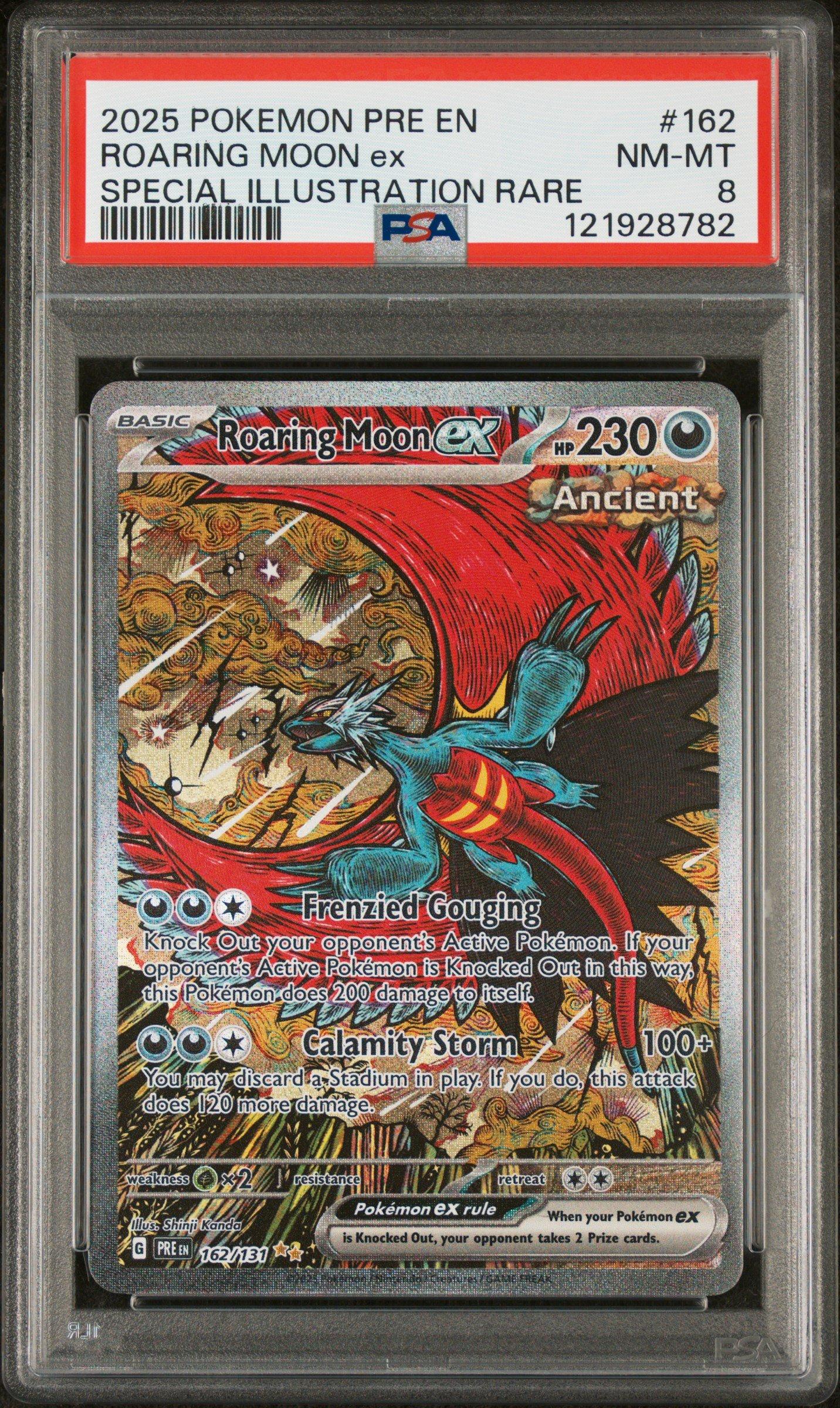 2025 Pokemon Pre En-prismatic Evolutions 162 Roaring Moon Ex