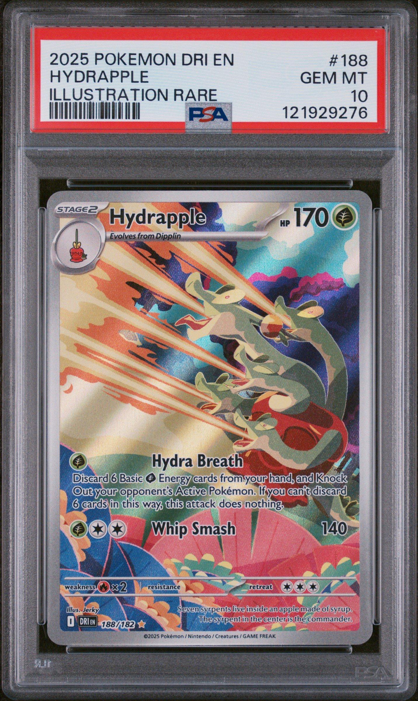 2025 Pokemon Dri En-destined Rivals 188 Hydrapple Illustration