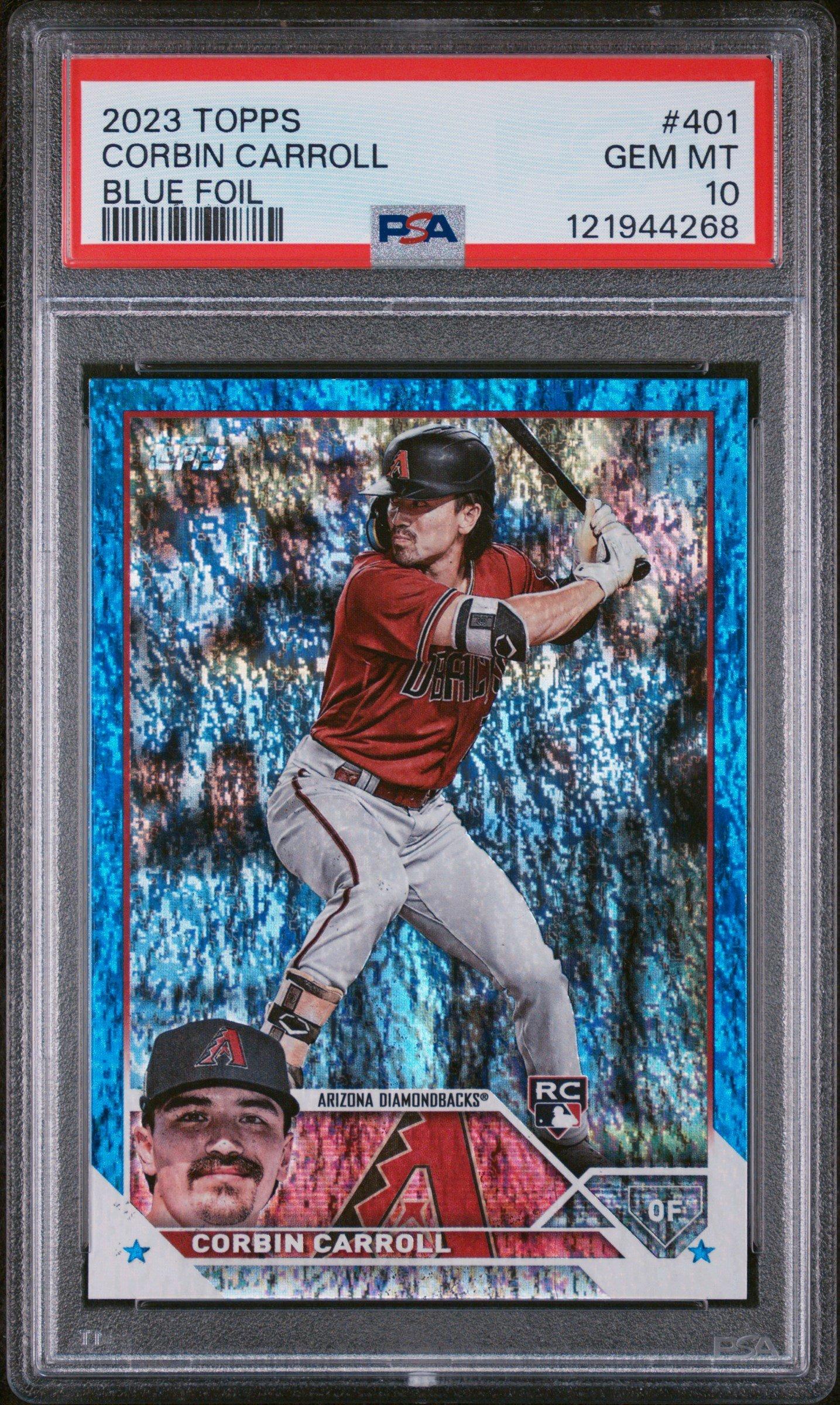 2023 Topps 401 Corbin Carroll Blue Foil PSA 10