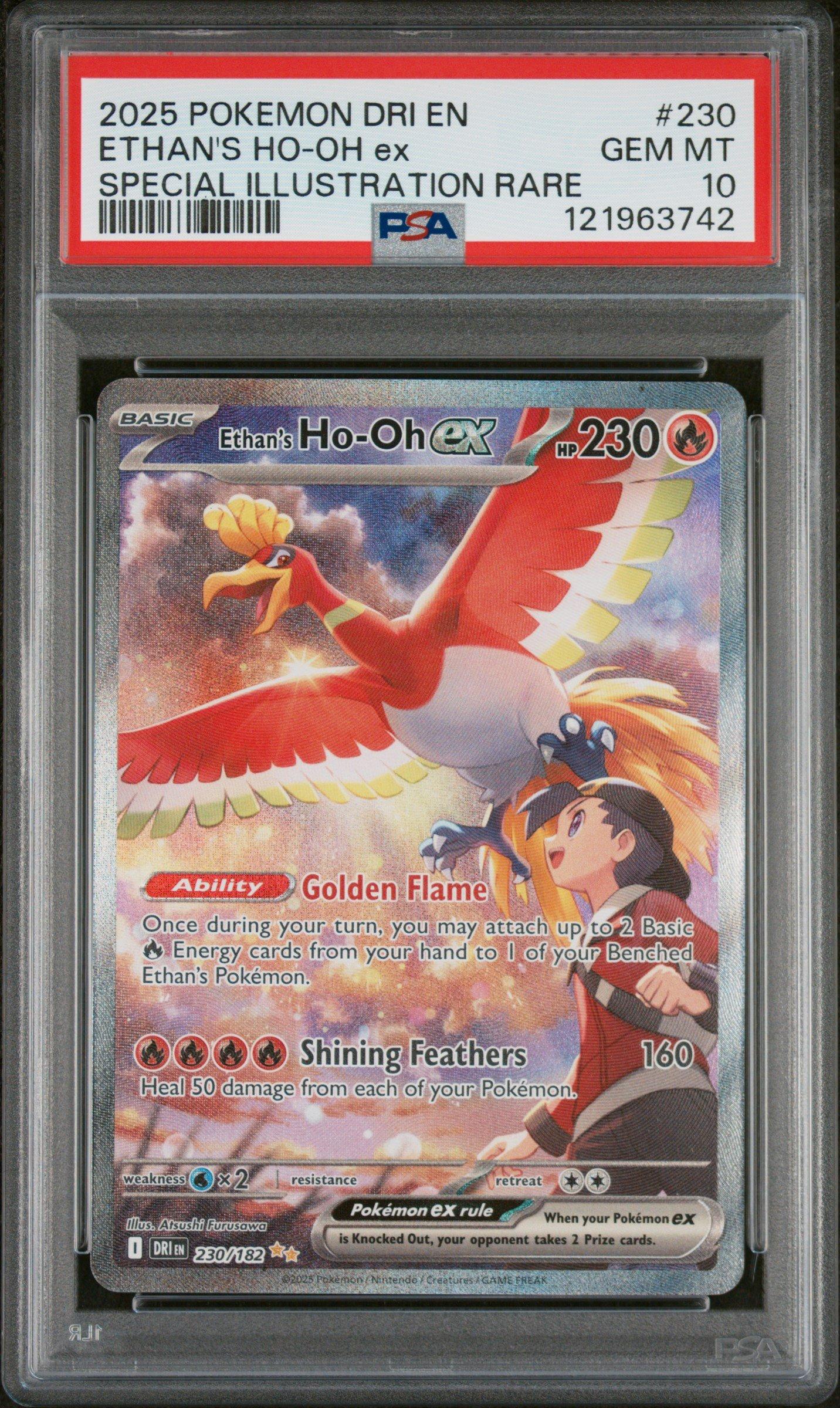 2025 Pokemon Dri En-destined Rivals 230 Ethan's Ho-oh Ex Special