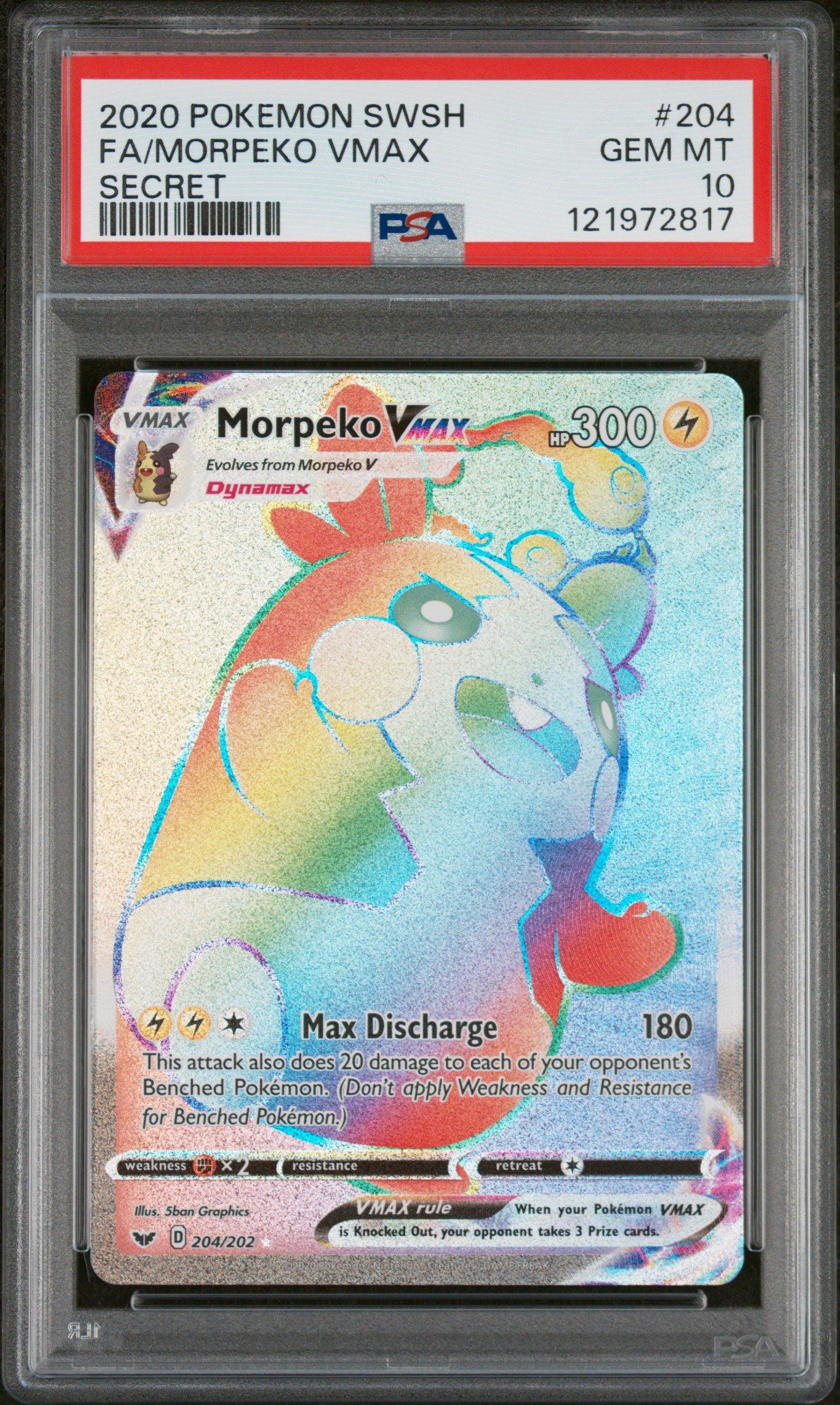2020 Pokemon Sword & Shield 204 Full Art/morpeko Vmax Secret PSA