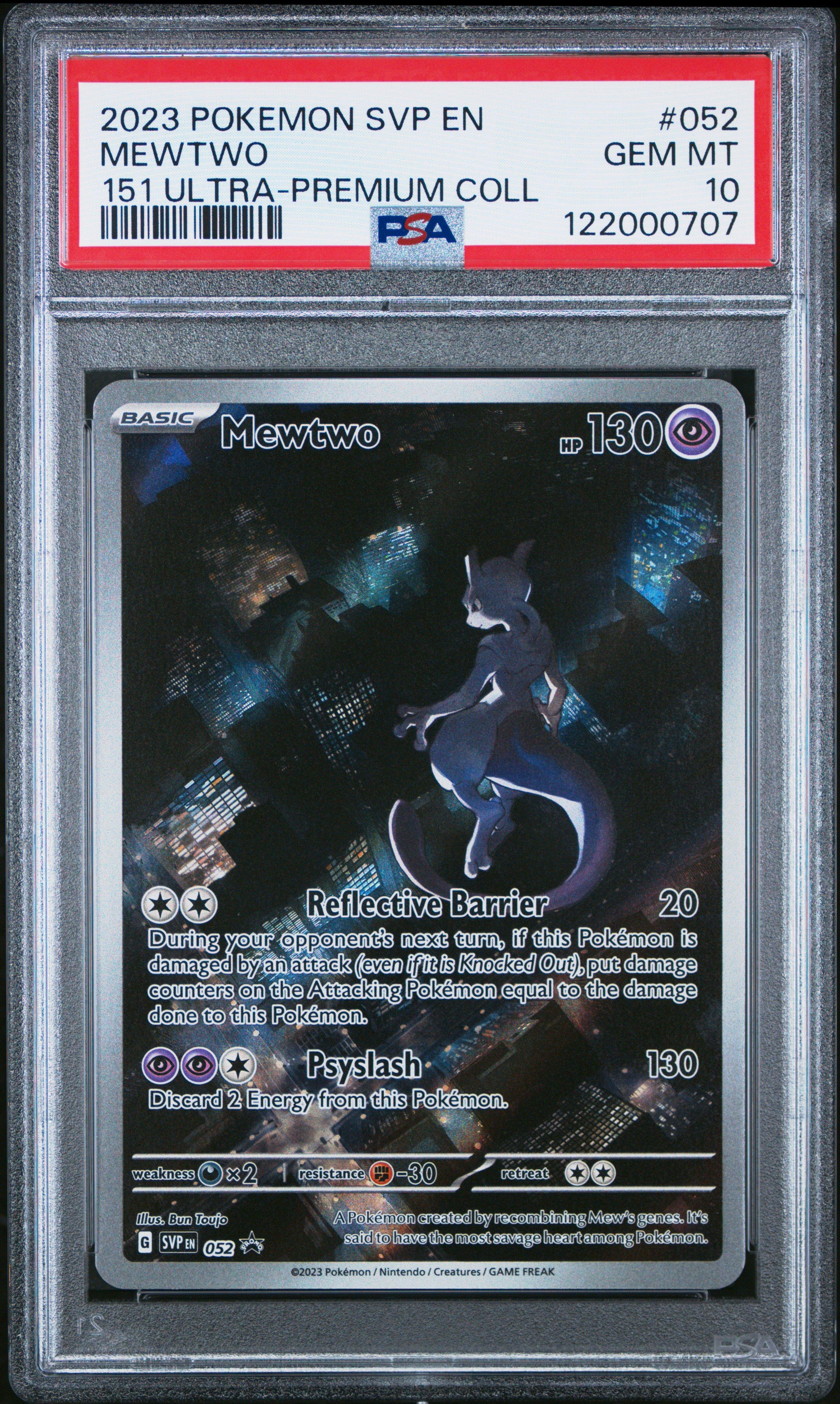 2023 Pokemon Svp En-sv Black Star Promo 052 Mewtwo 151 Ultra