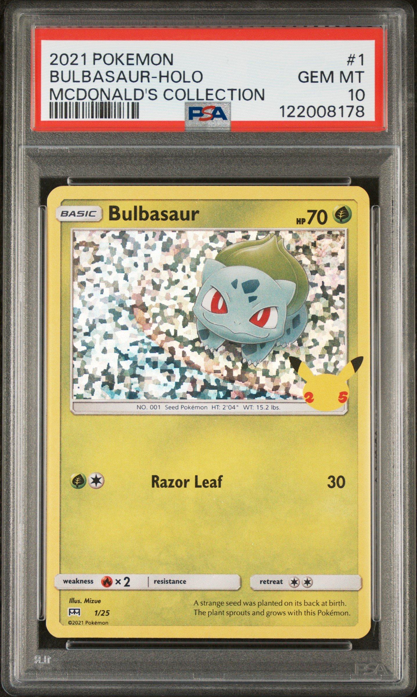 2021 Pokemon Mcdonald's Collection 1 Bulbasaur-holo PSA