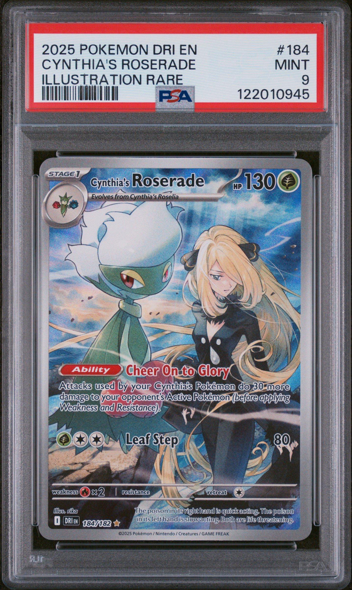 2025 Pokemon Dri En-destined Rivals 184 Cynthia's Roserade