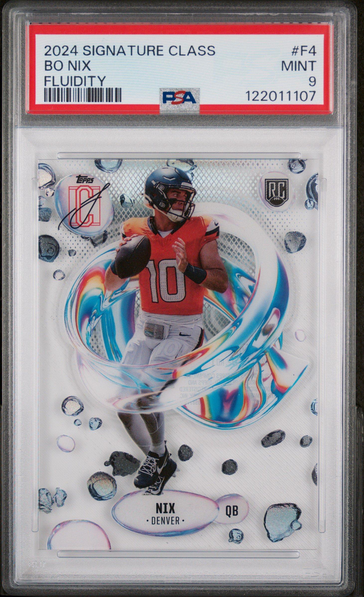 2024 Topps Signature Class Fluidity F4 Bo Nix PSA 9 Graded Card | GameStop