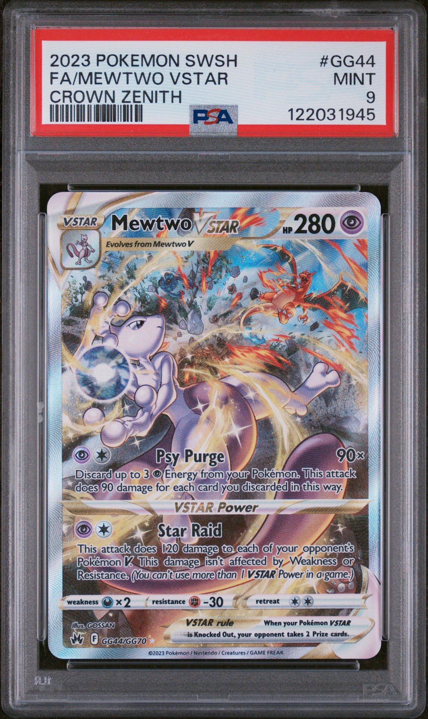 2023 Pokemon Sword And Shield Crown Zenith Gg44 Full Art/mewtwo