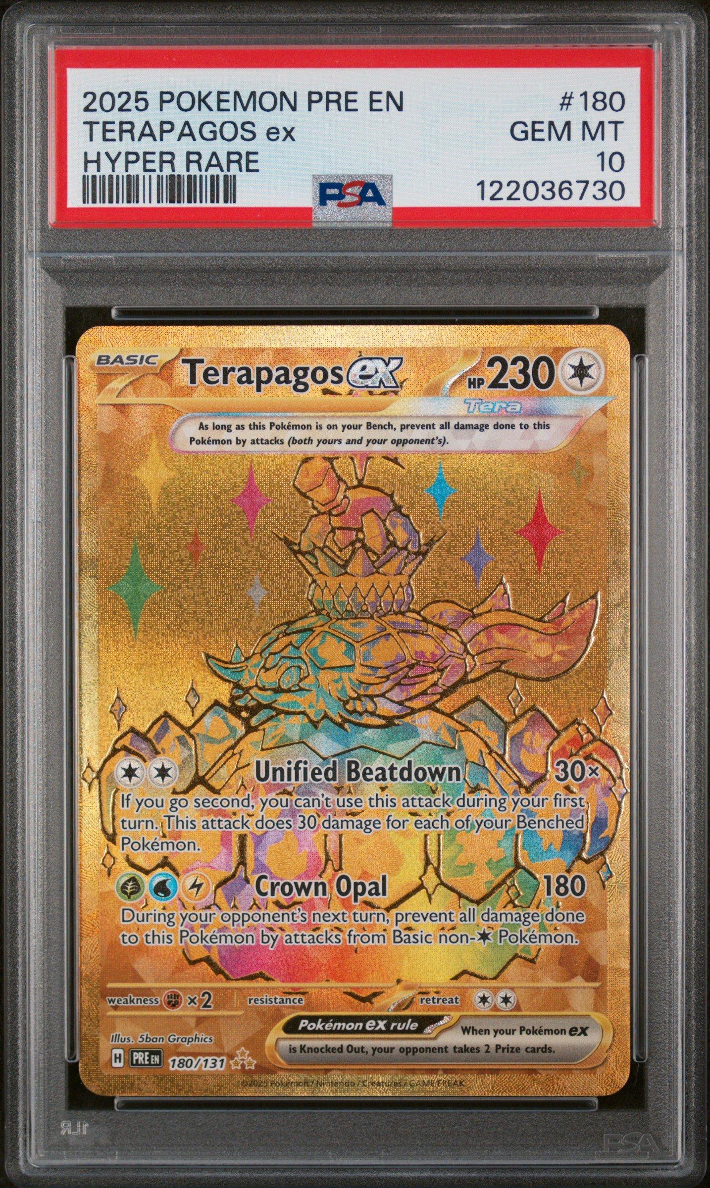 2025 Pokemon Pre En-prismatic Evolutions 180 Terapagos Ex Hyper