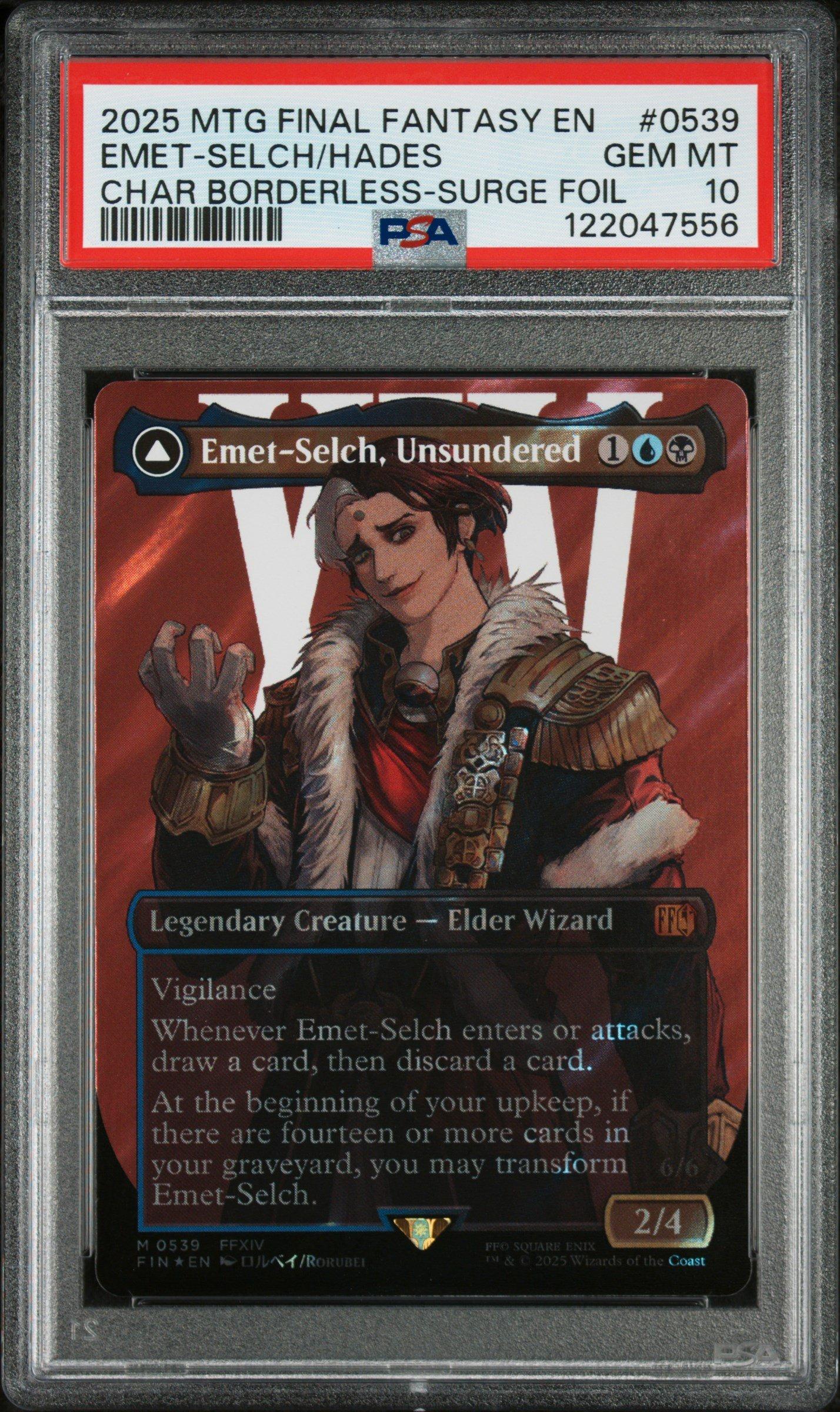 2025 Magic The Gathering Final Fantasy 0539 Emet-selch, Unsundered/hades,  Sorcerer Of Eld Character Borderless-surge Foil PSA 10 Graded Card |  GameStop