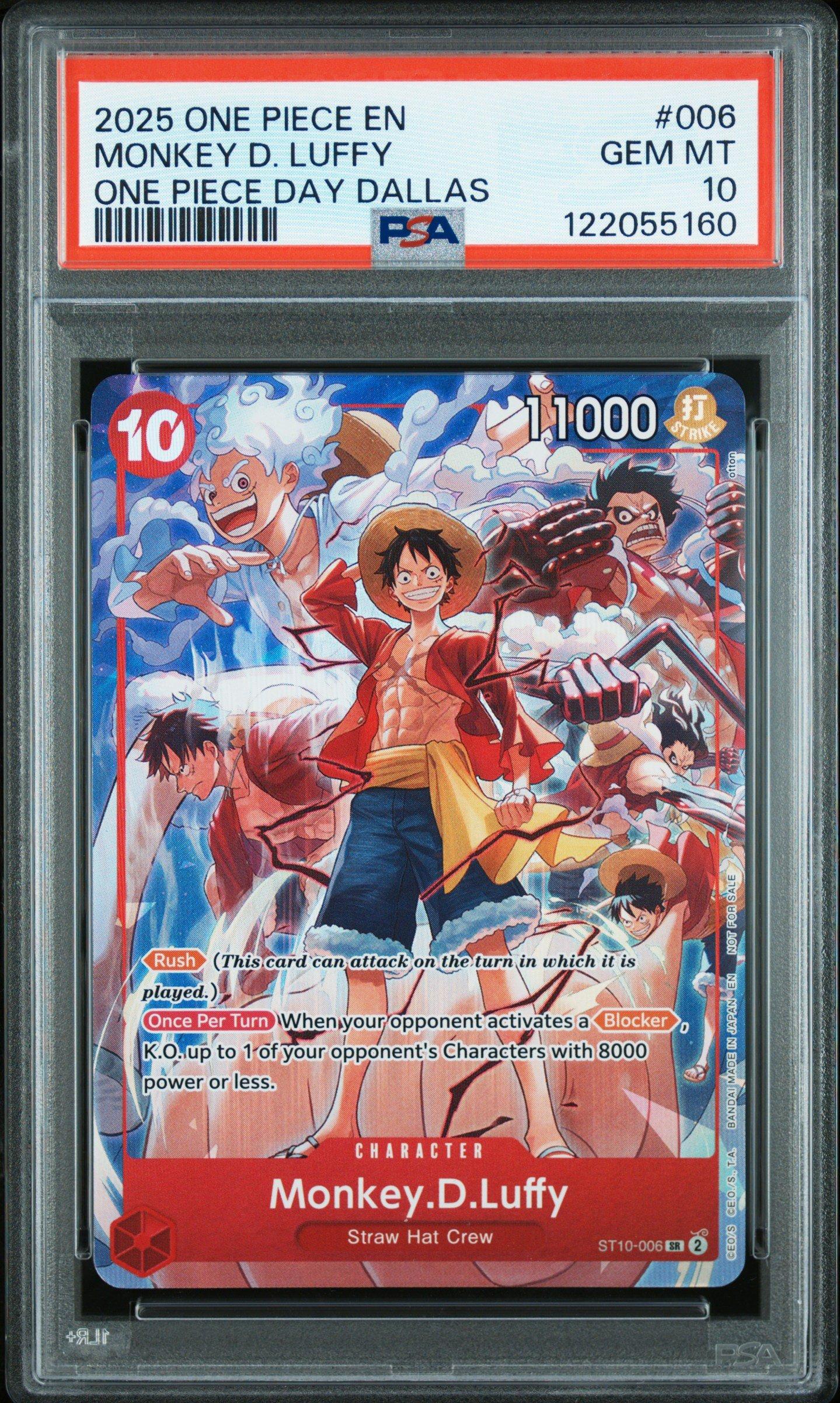 2025 ONE PIECE EN モンキー・D・ルフィ 2025 One Piece Promos 006 Monkey D. Luffy One Piece Day Dallas PSA