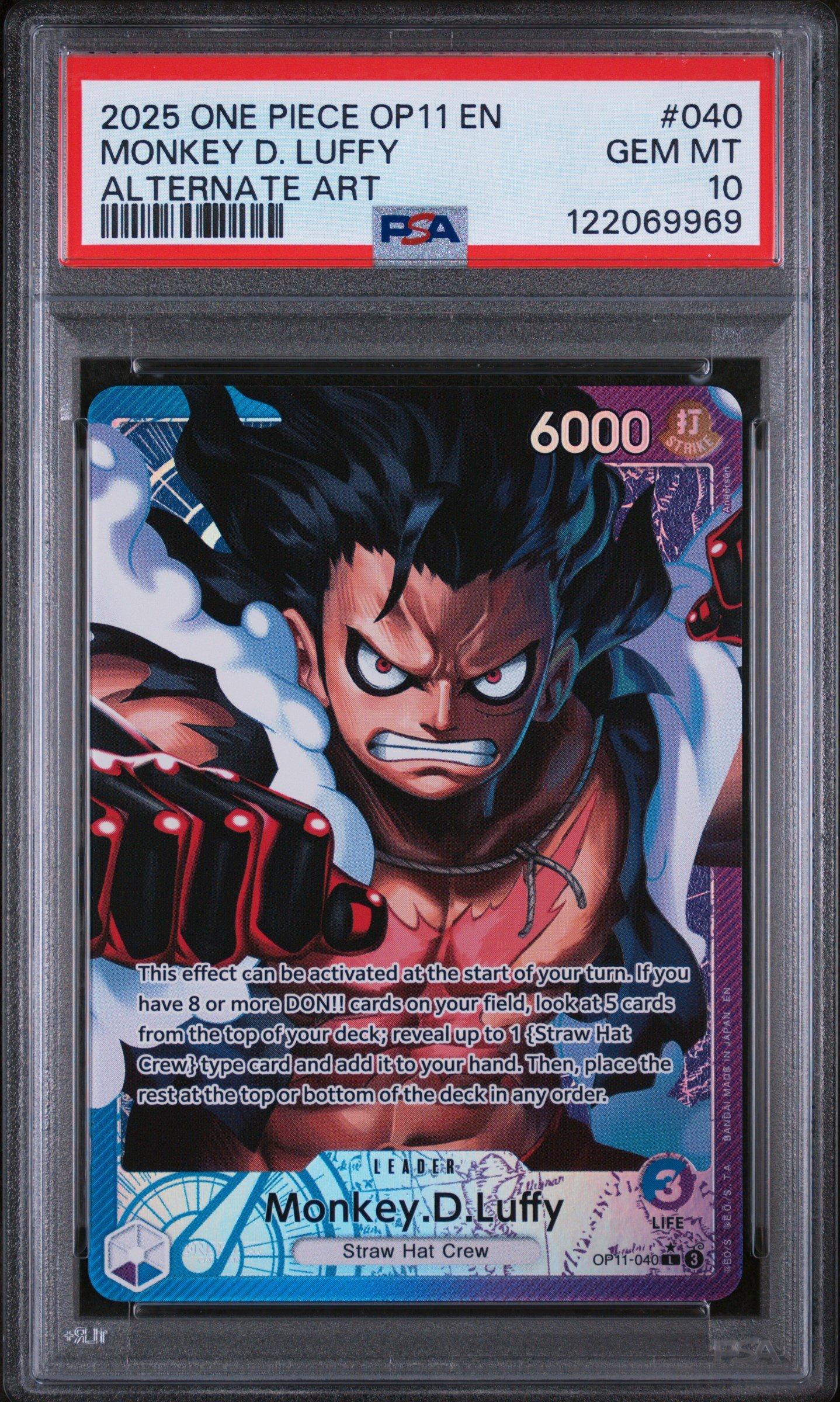 2025 One Piece Op11-a Fist Of Divine Speed 040 Monkey D. Luffy
