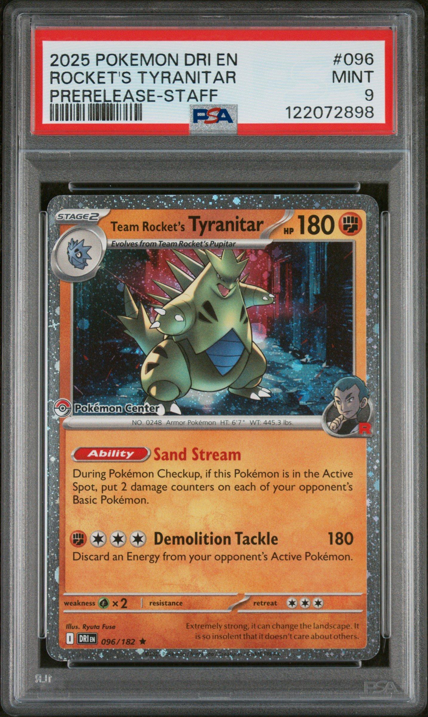 2025 Pokemon Dri En-destined Rivals 096 Team Rocket's Tyranitar