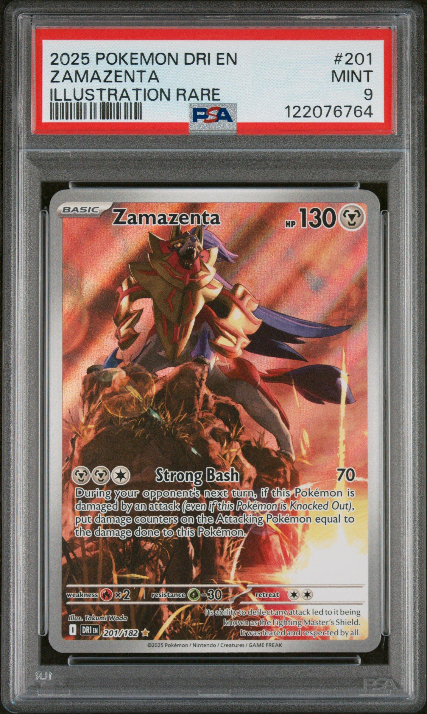 2025 Pokemon Dri En-destined Rivals 201 Zamazenta Illustration