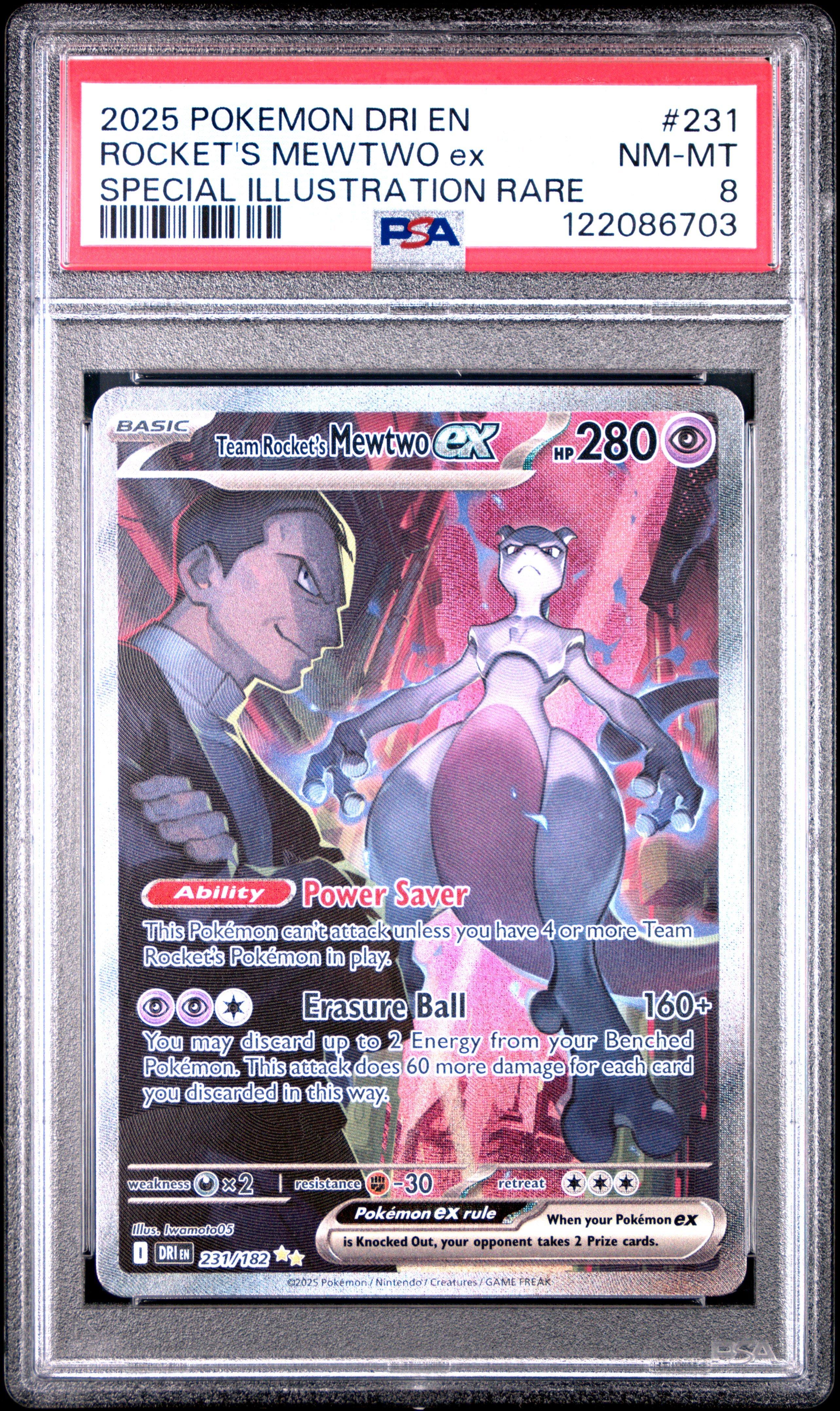 2025 Pokemon Dri En-destined Rivals 231 Team Rocket's Mewtwo Ex