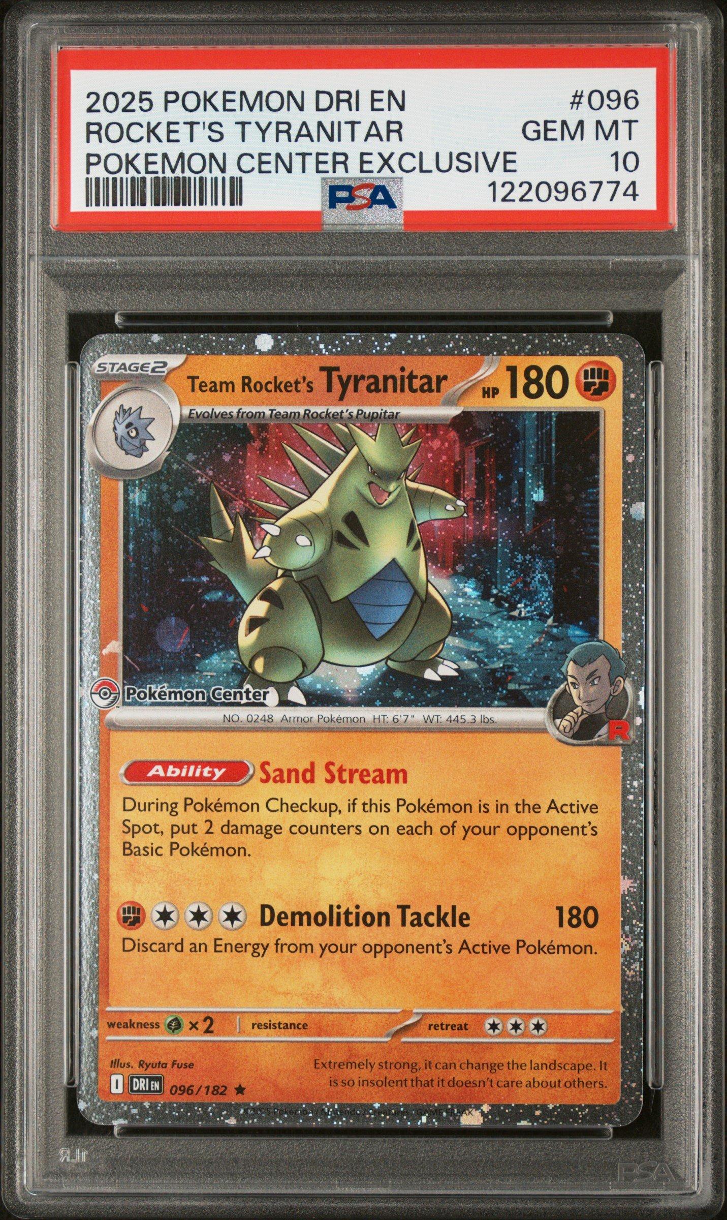 2025 Pokemon Dri En-destined Rivals 096 Team Rocket's Tyranitar