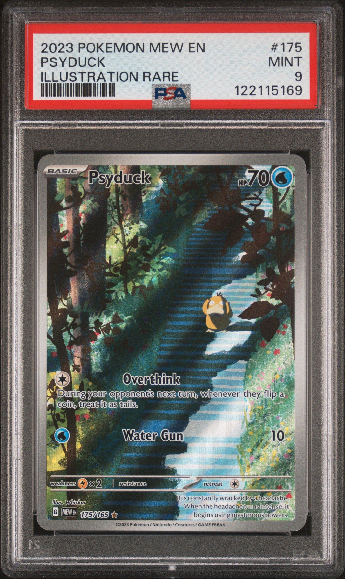2023 Pokemon Mew En-151 175 Psyduck Illustration Rare PSA 9 Graded
